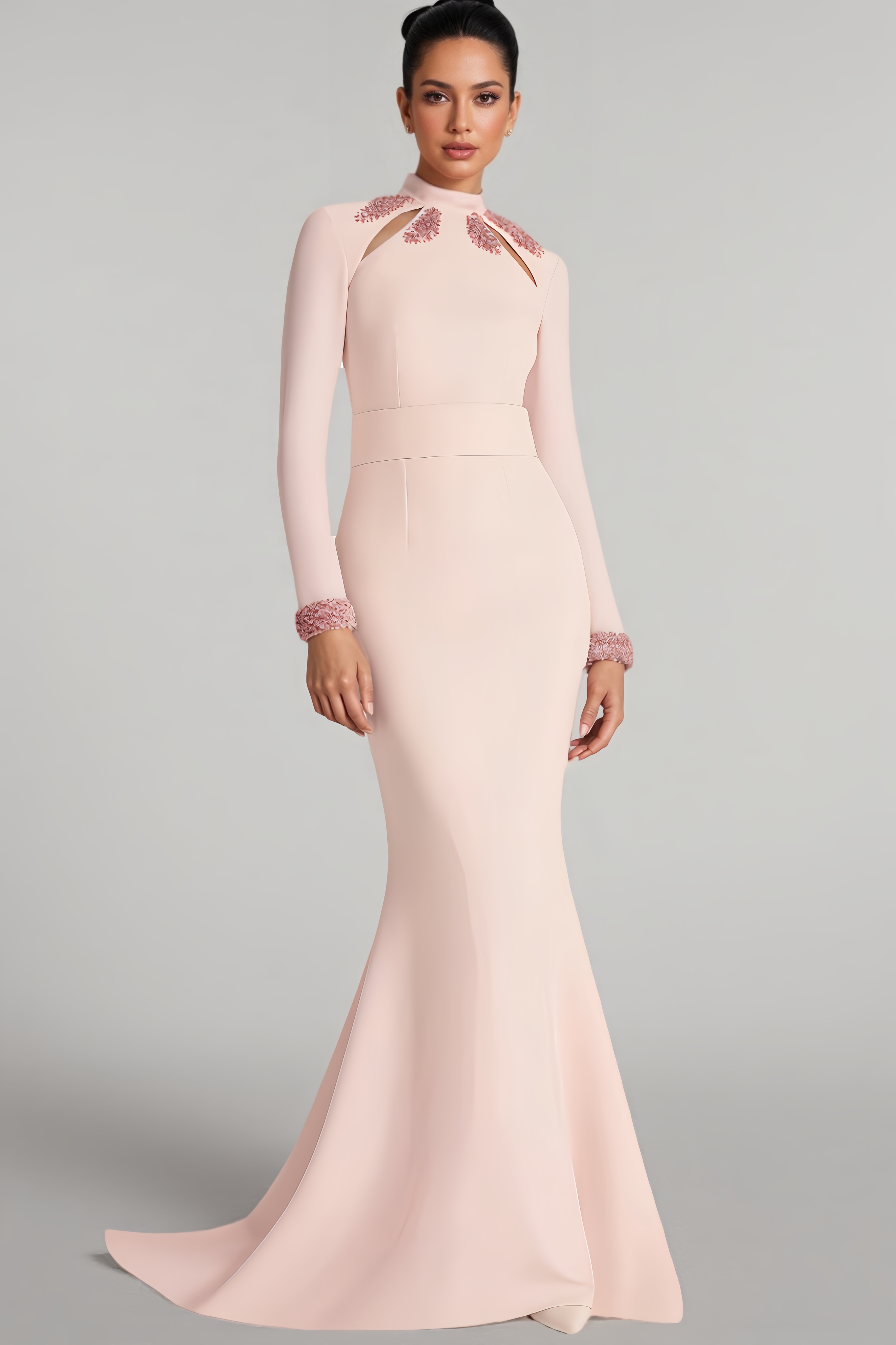 Dixie Leaf Embroidery Maxi Dress