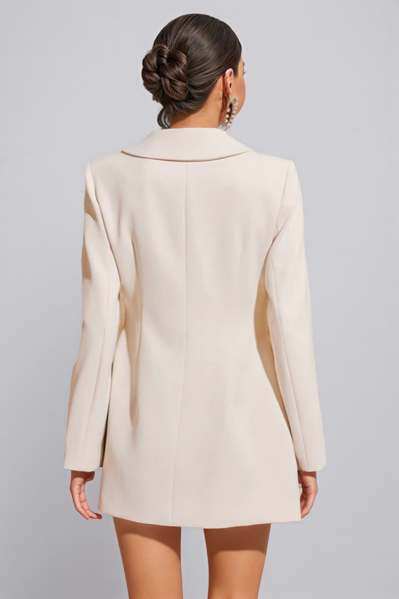 Eowyne Long Sleeve Button Up Flower Blazer