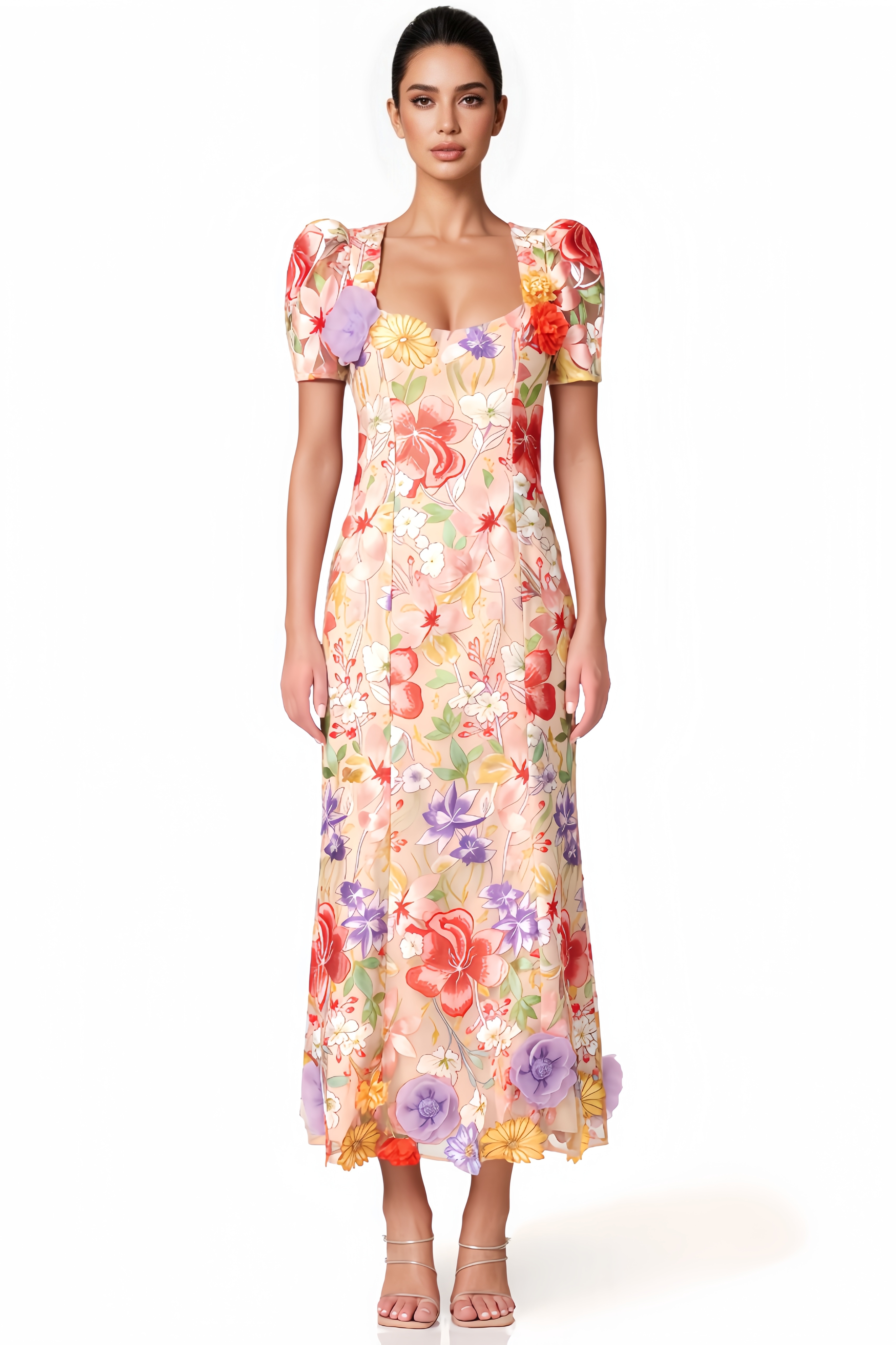 Larkd Floral Embroidered Maxi Dress