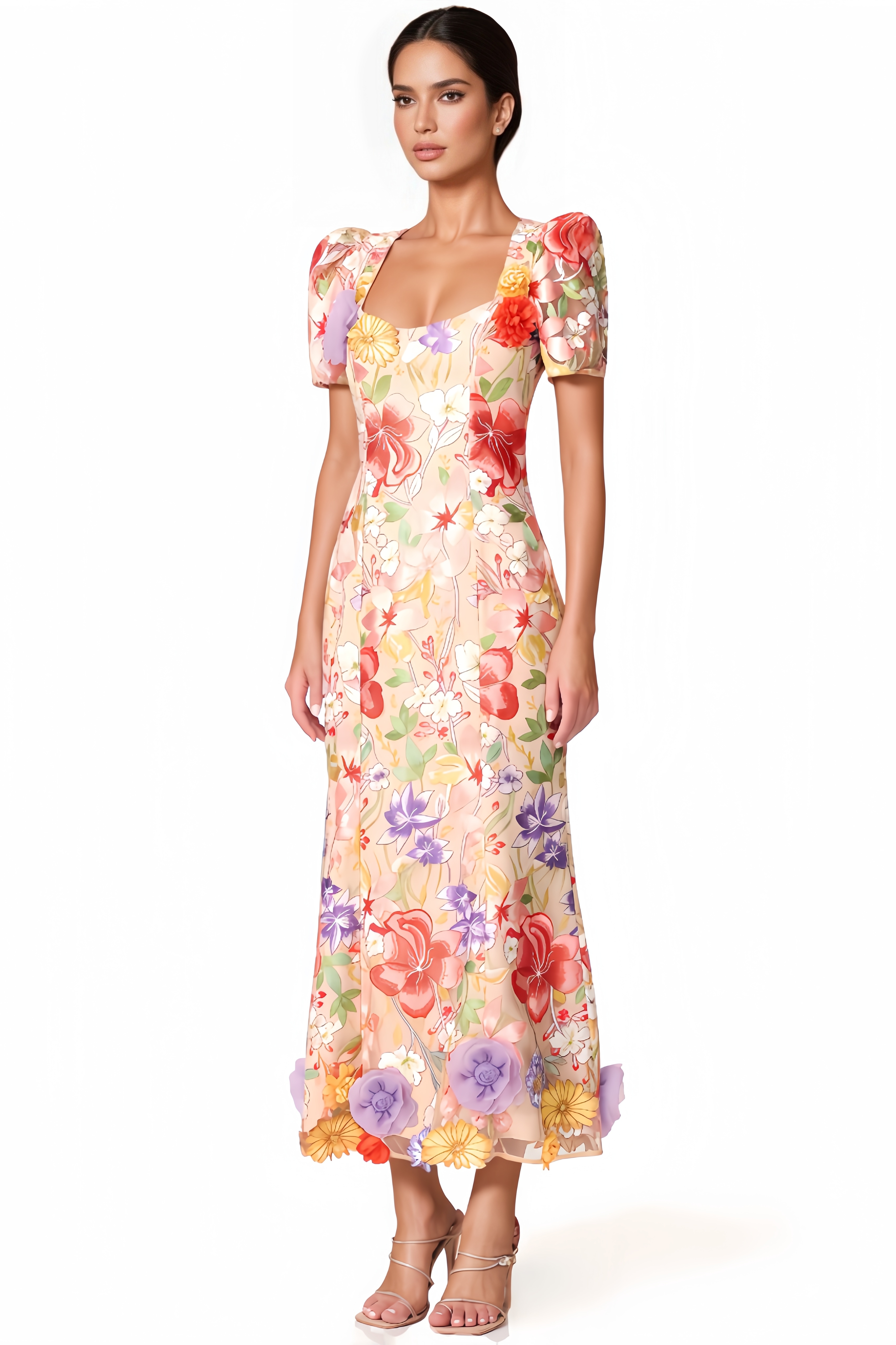 Larkd Floral Embroidered Maxi Dress
