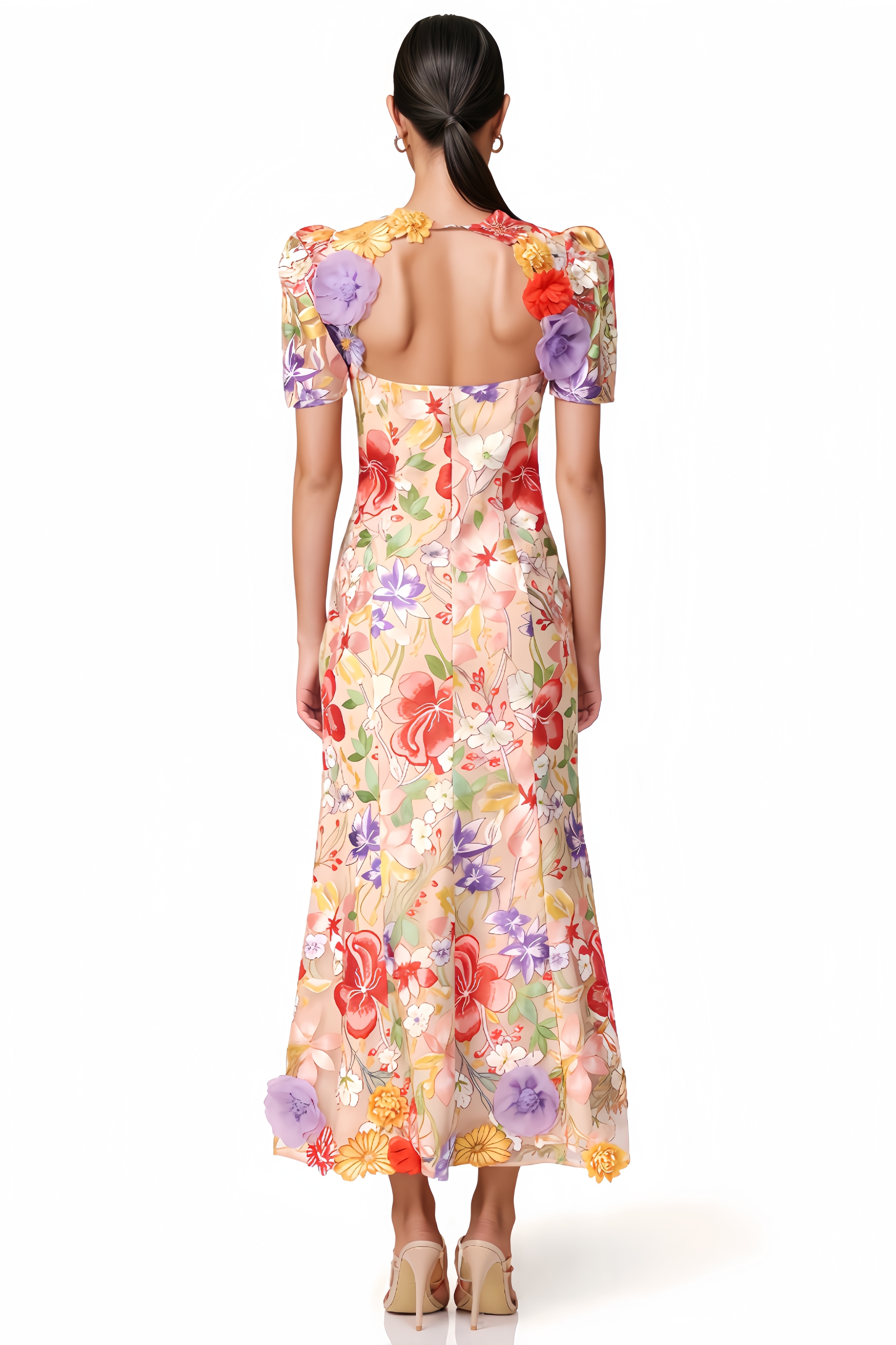 Larkd Floral Embroidered Maxi Dress