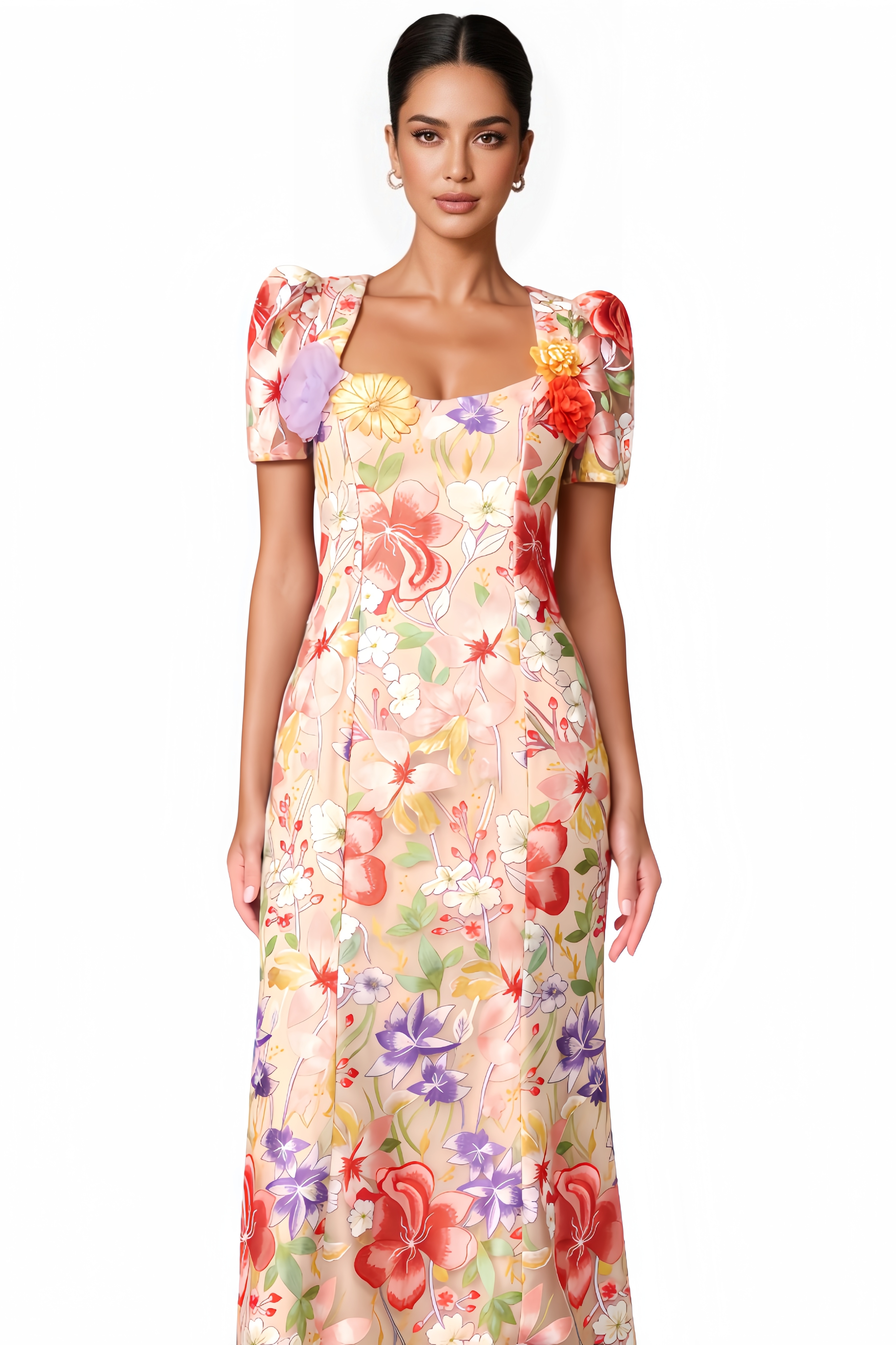 Larkd Floral Embroidered Maxi Dress