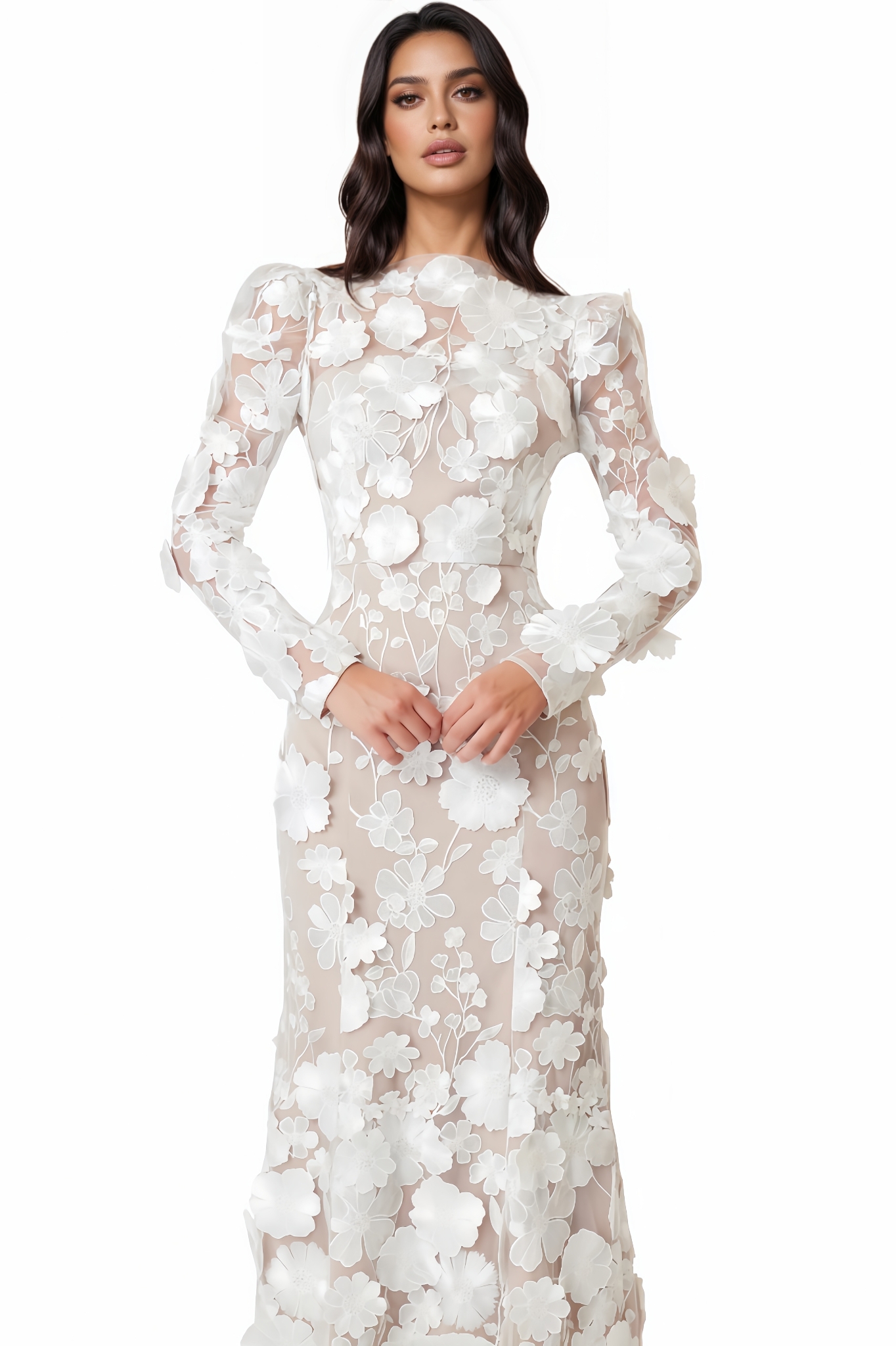 Tovah 3D Floral Midi Dress