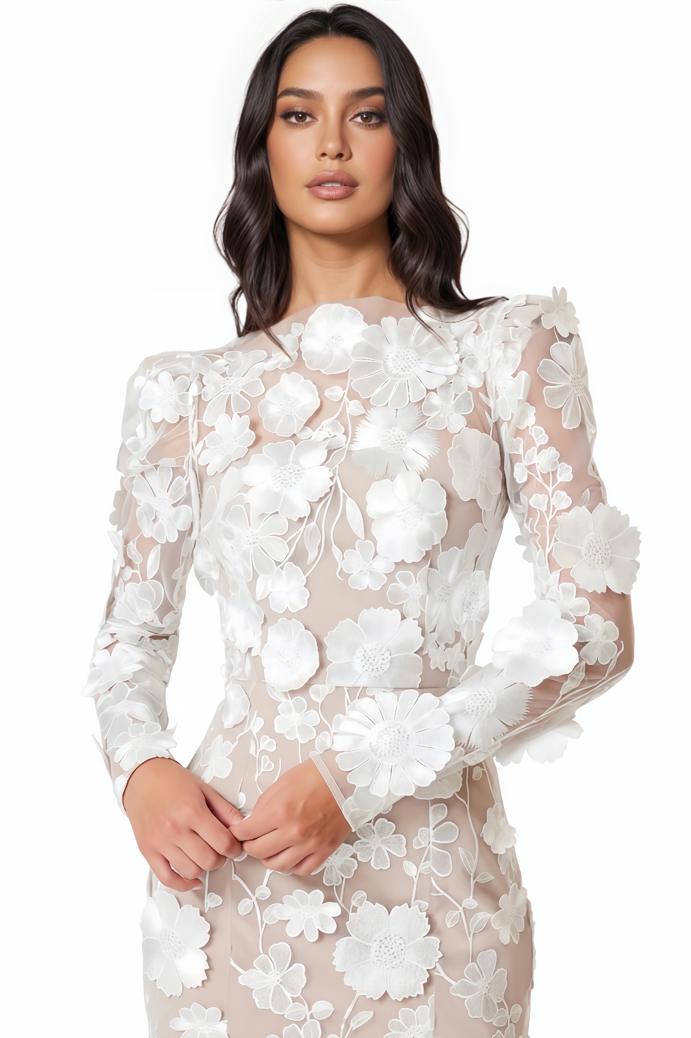 Tovah 3D Floral Midi Dress