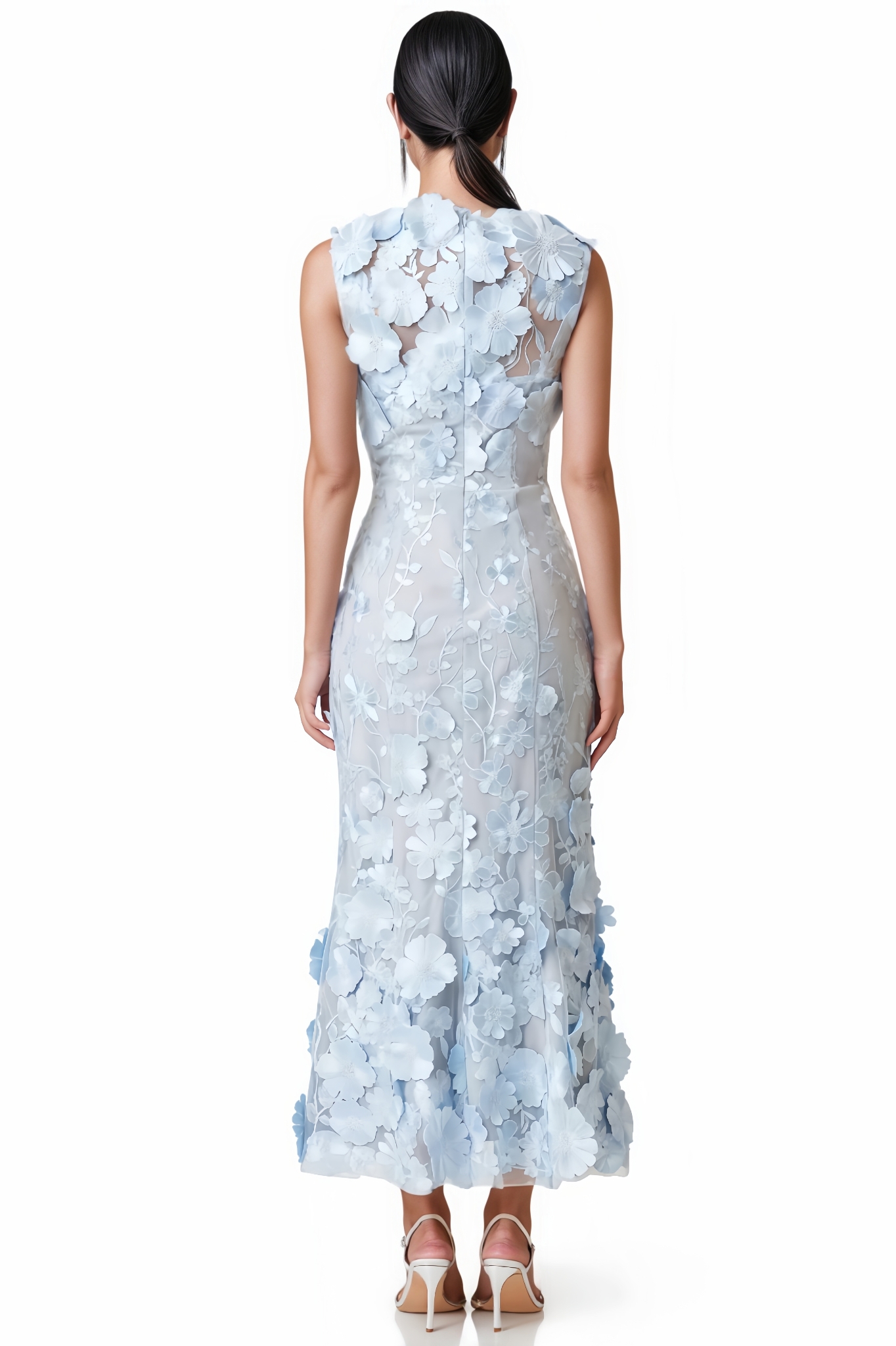 Lyeic 3D Floral Midi Dress