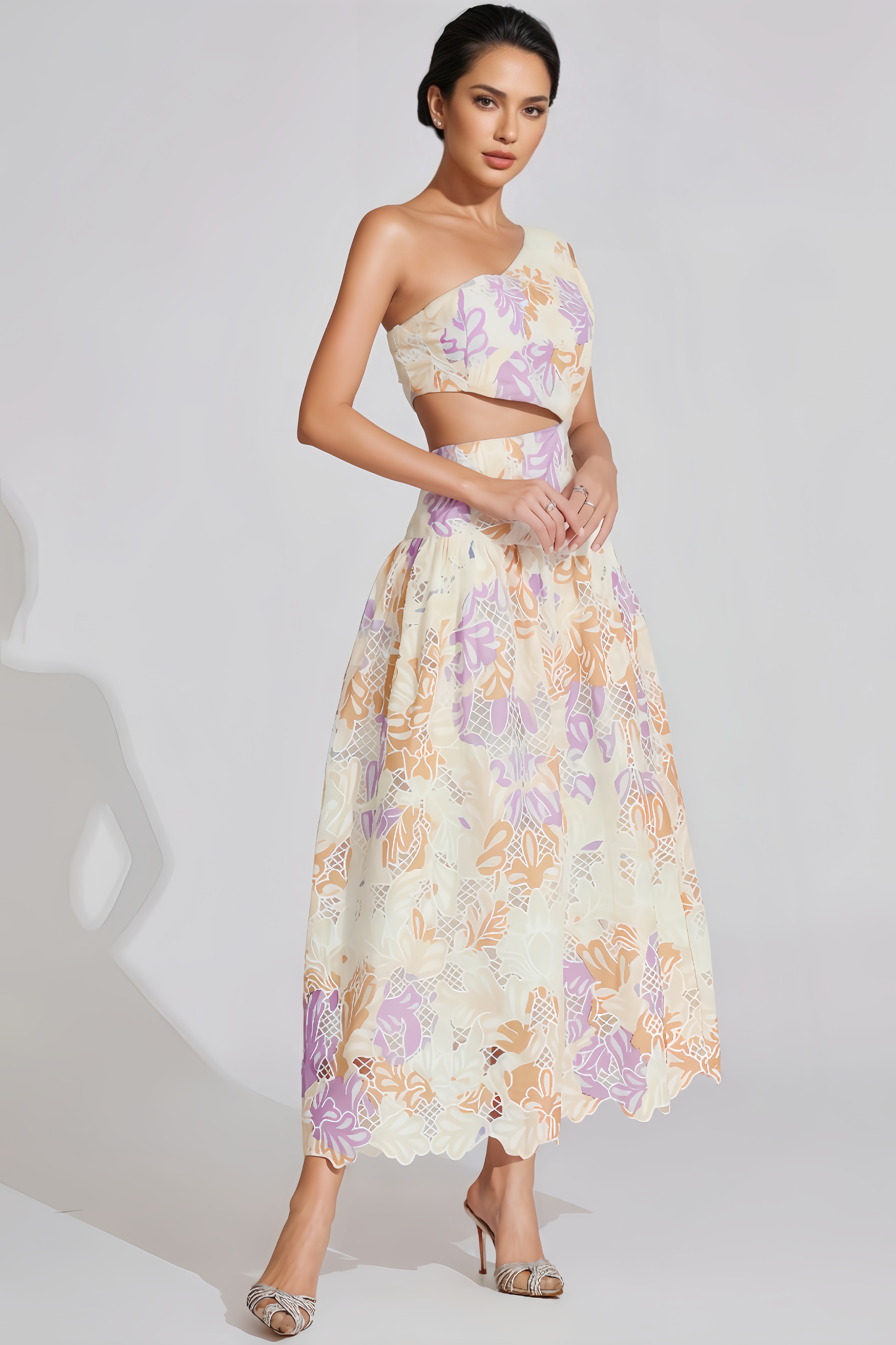 Aurore Yellow Off-Shoulder Maxi Dress