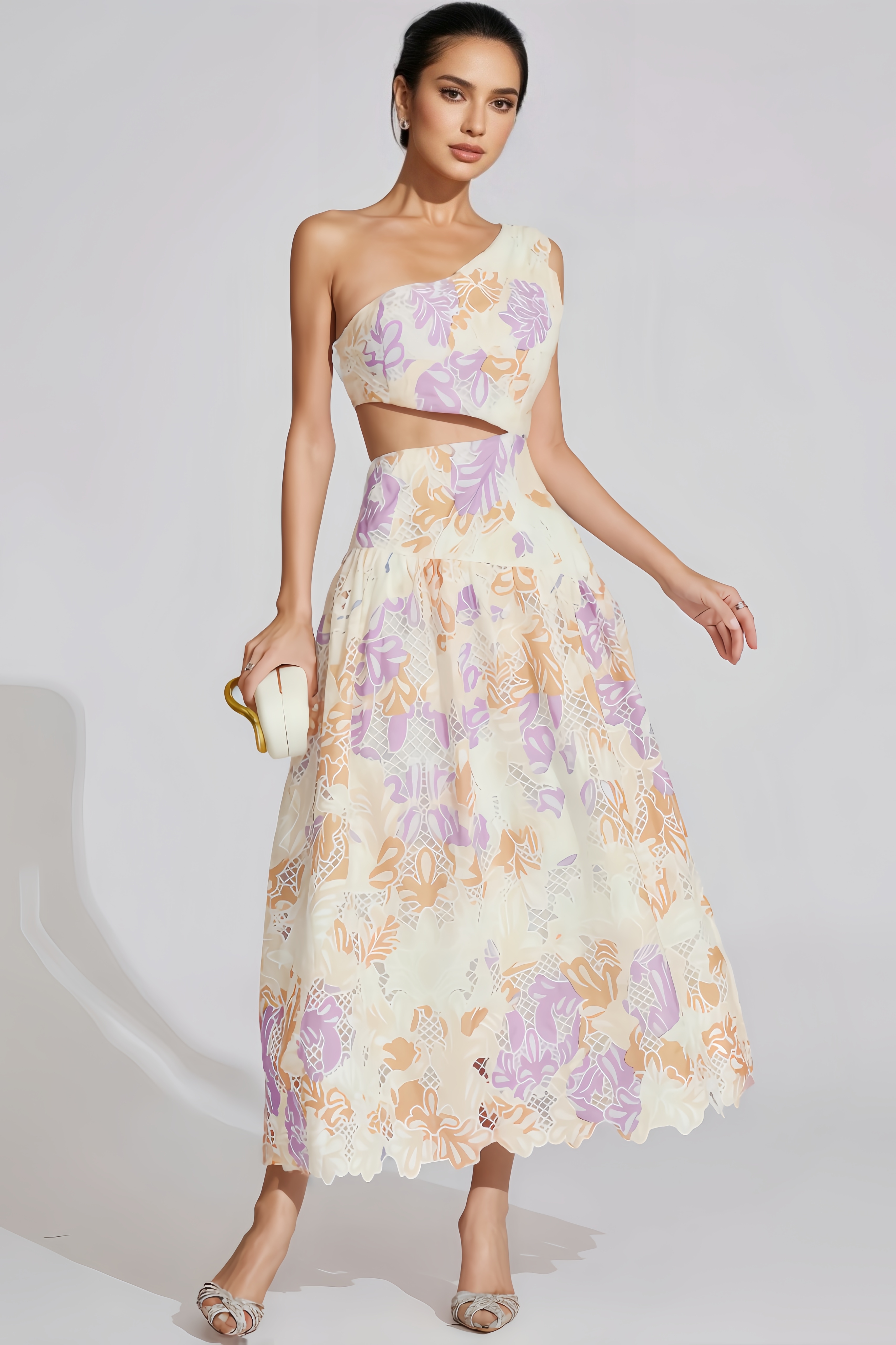 Aurore Yellow Off-Shoulder Maxi Dress