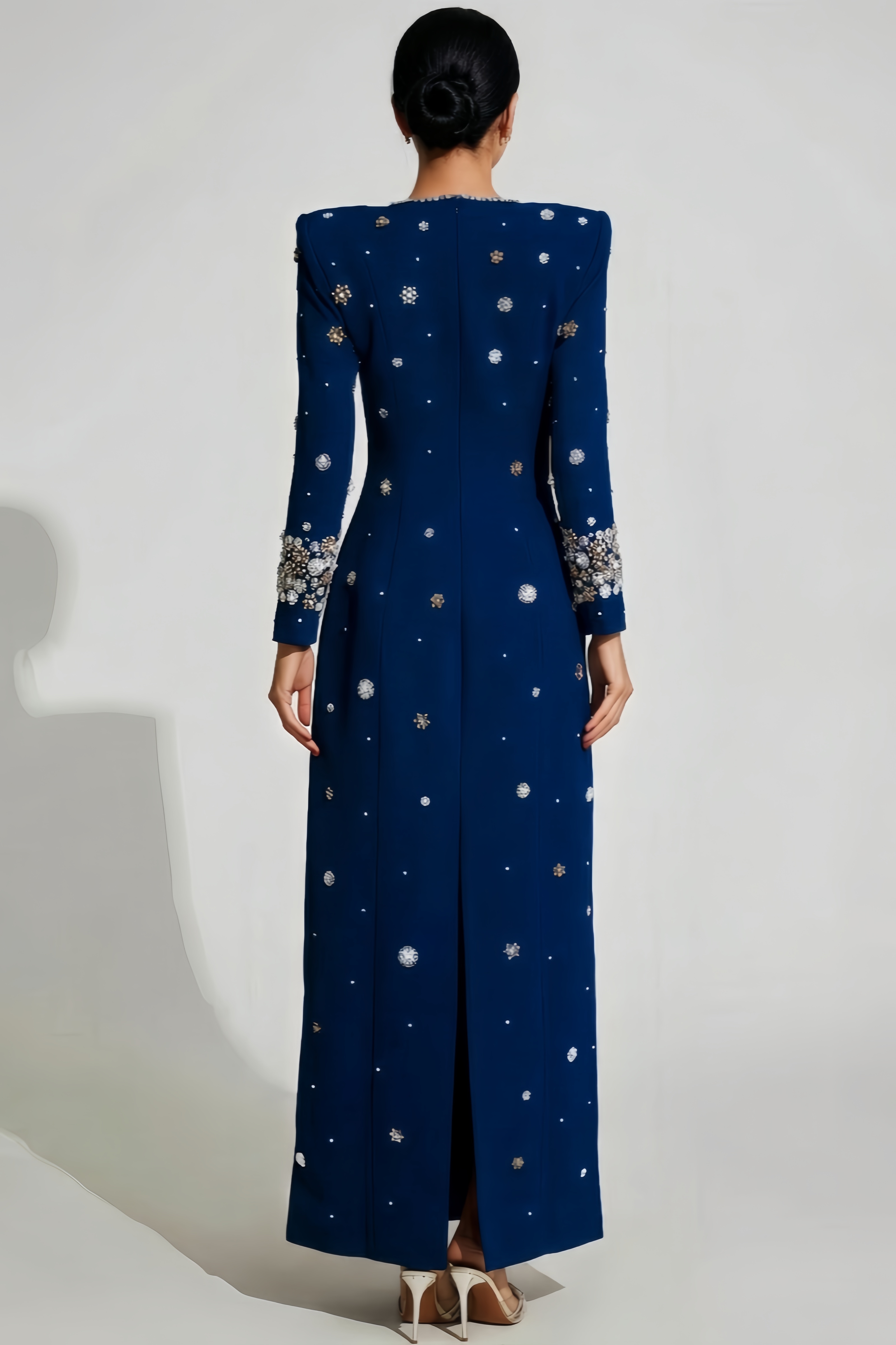 Cato Embellished Long Sleeve Maxi Dress