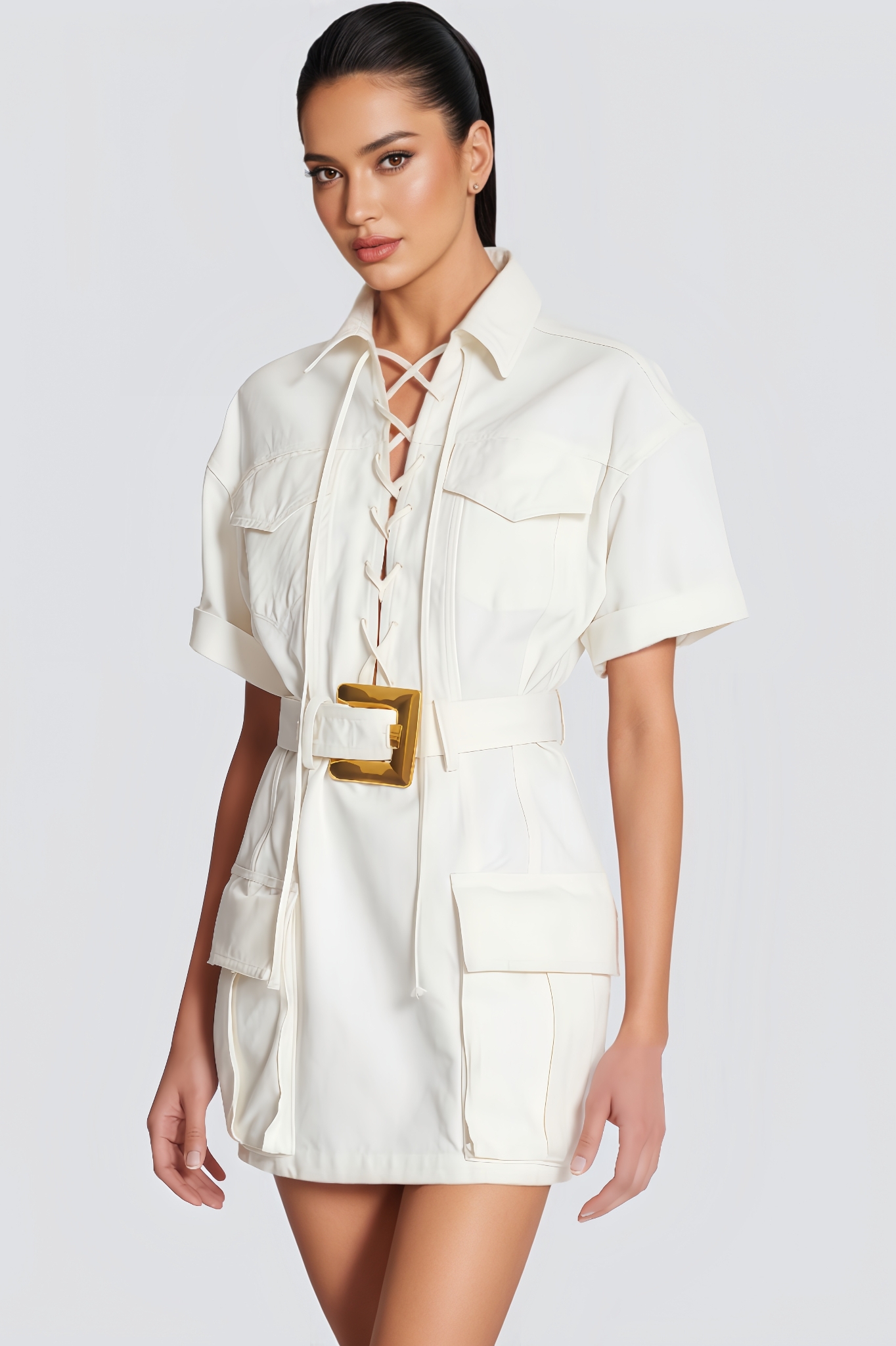 Anhad Cotton Gabardine Mini Dress