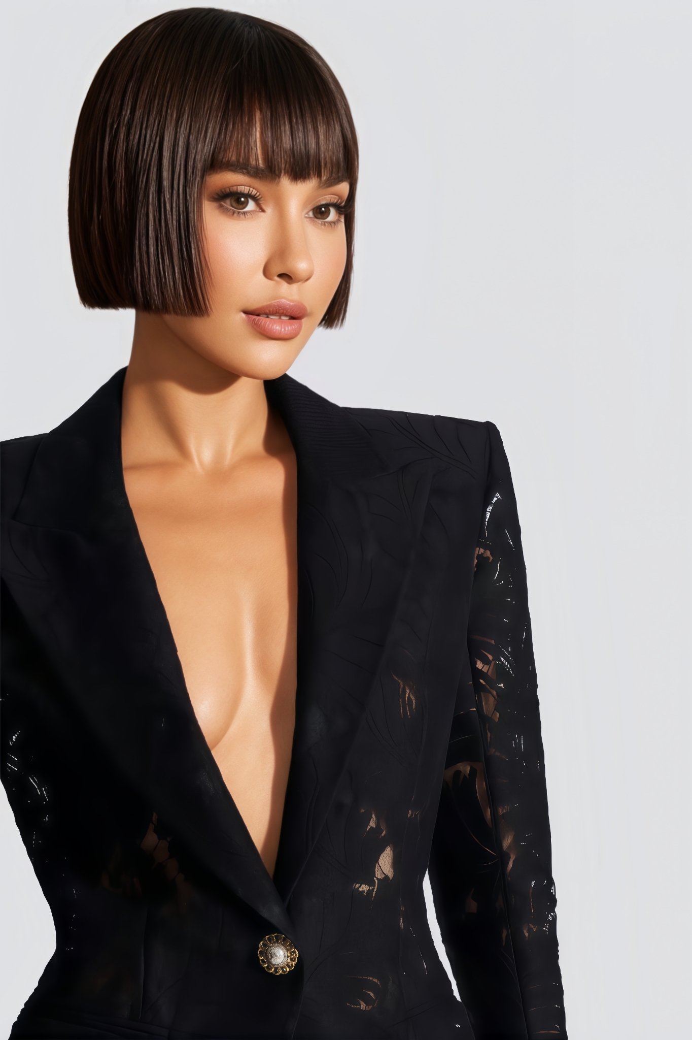 Nyral Fitted Lace Blazer