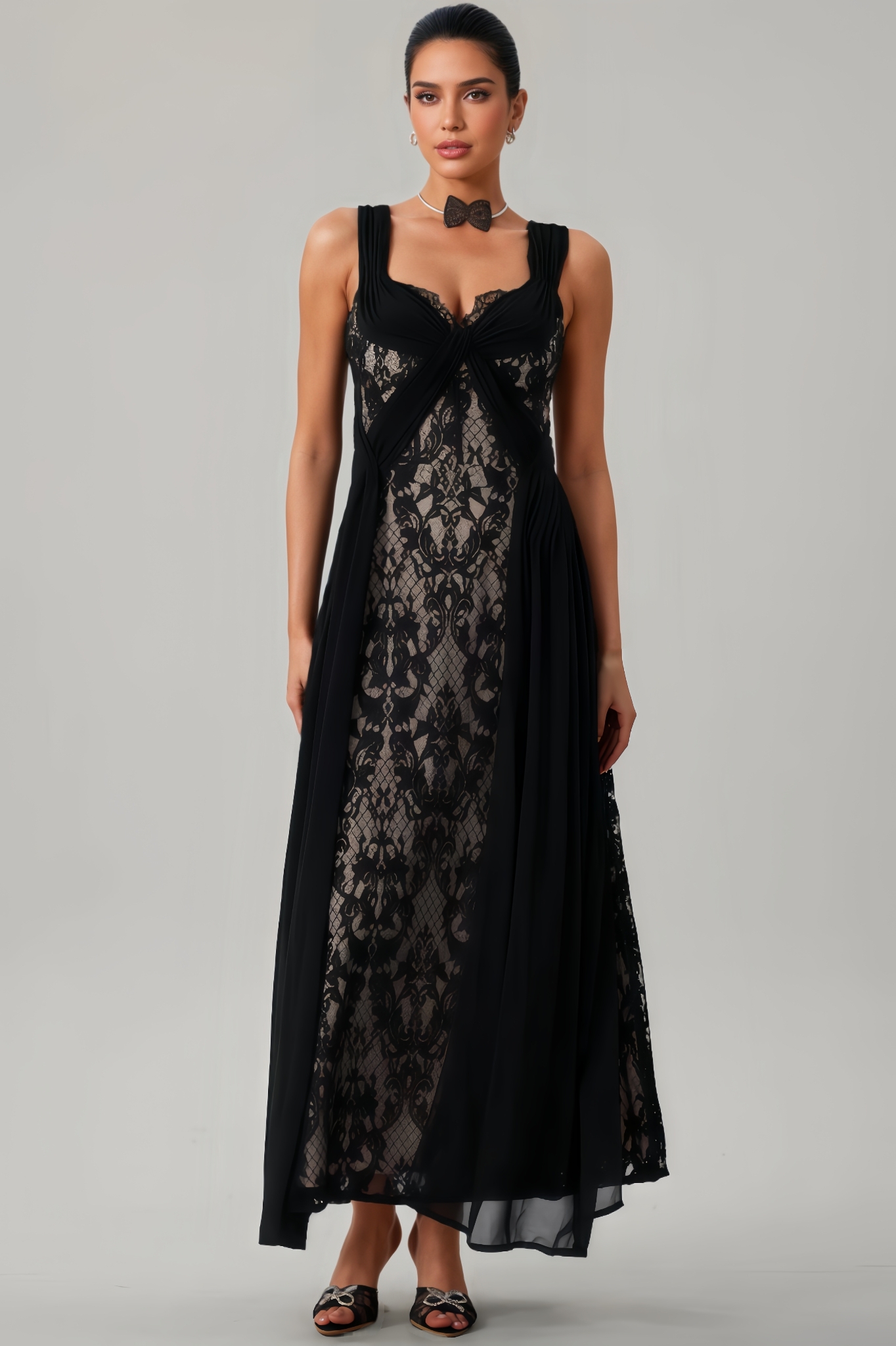 Junatk Sleeveless Embroidered Maxi Dress