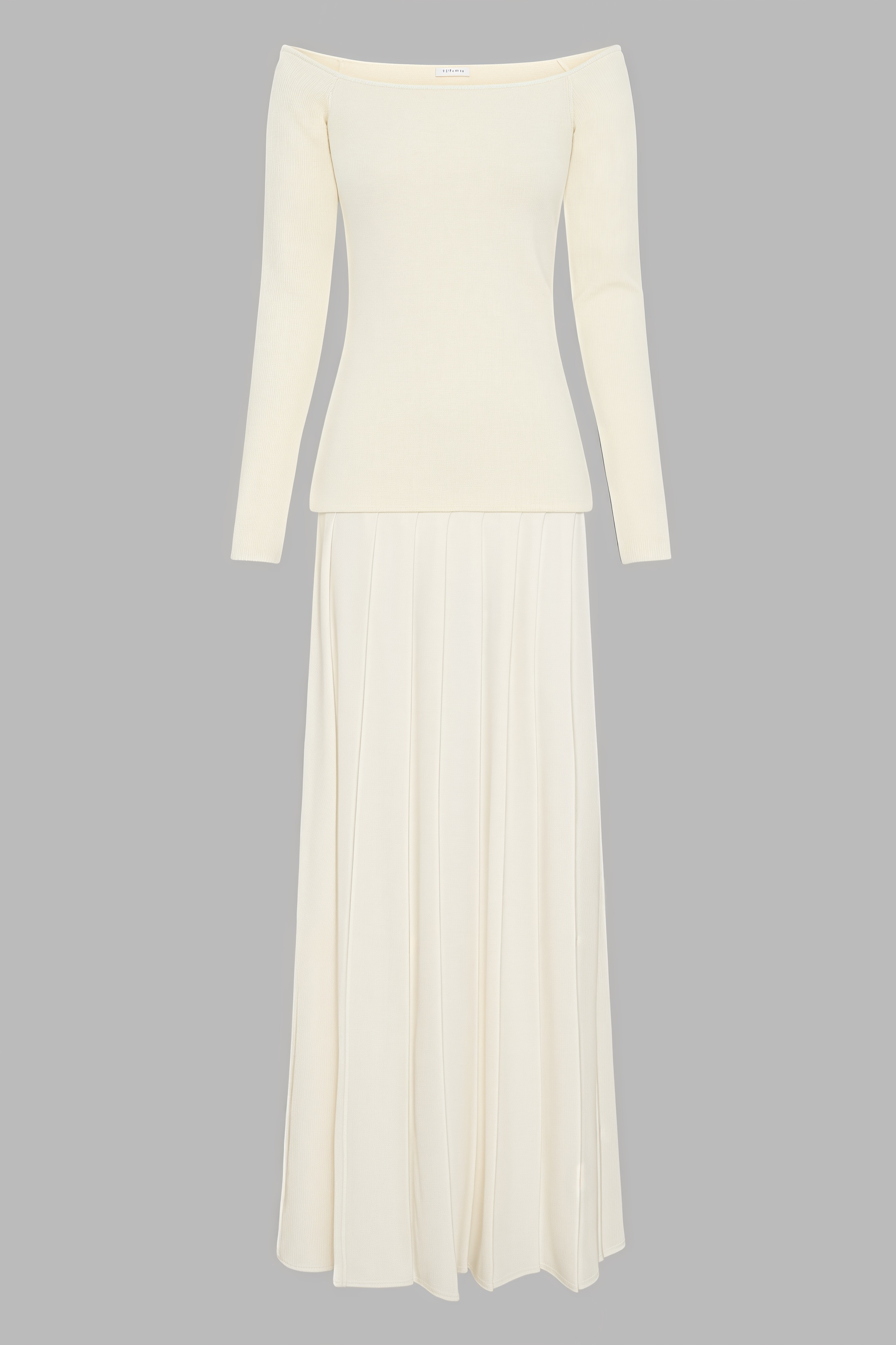 Waldend Knit Off Shoulder Maxi Dress