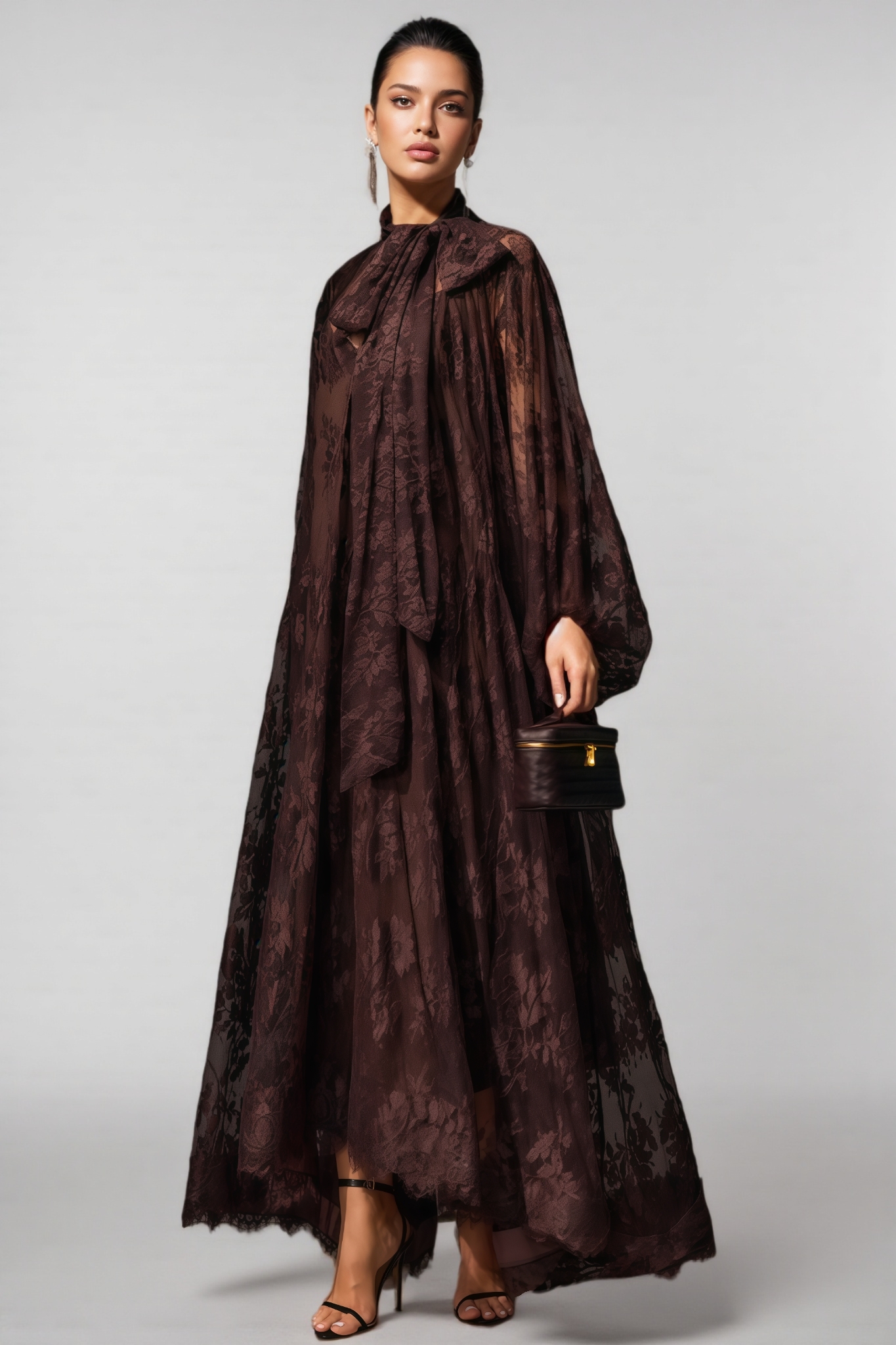 Melody Floral Lace Sheer Maxi Dress