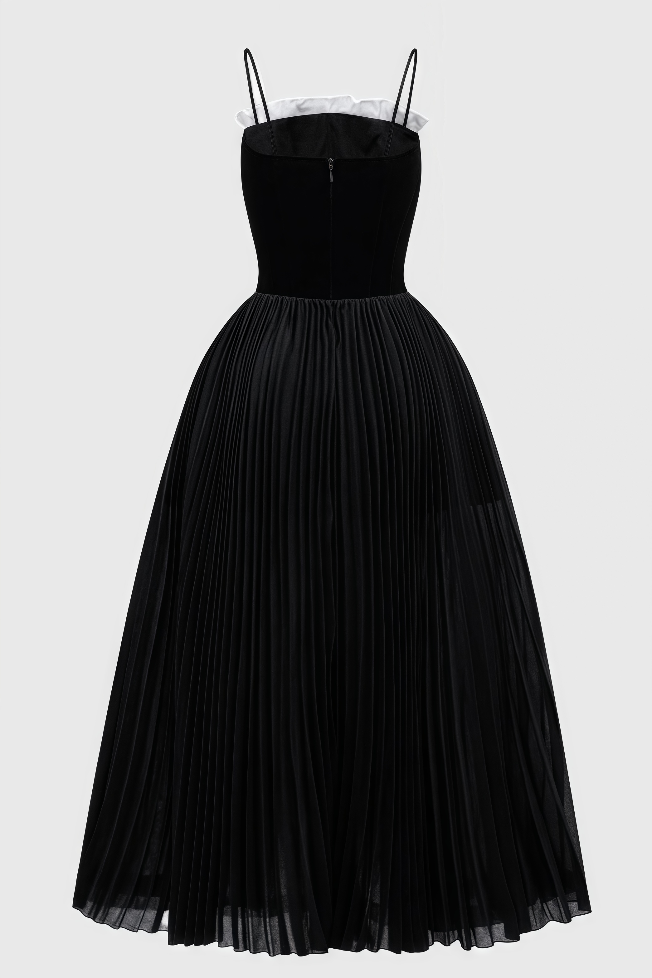 Viera Black Split Halter Midi Dress