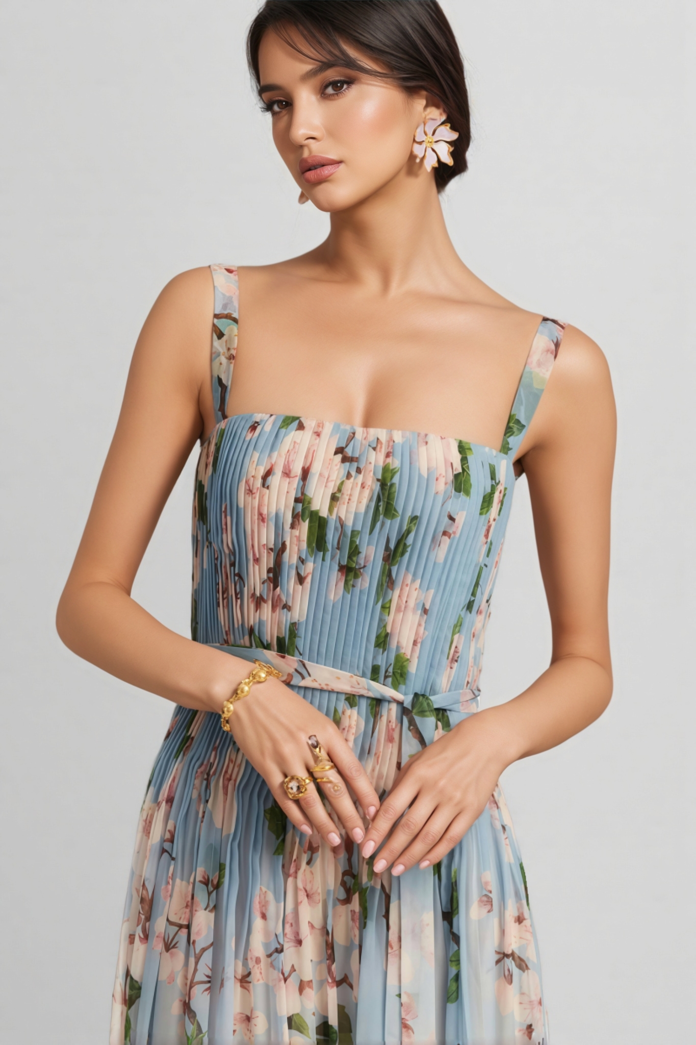 Vegad Floral Sleeveless Maxi Dress