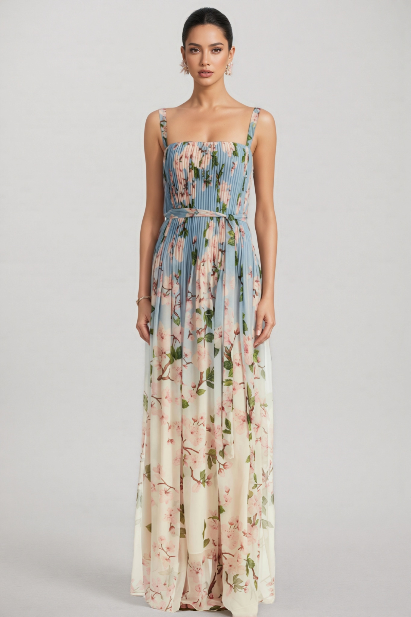 Vegad Floral Sleeveless Maxi Dress