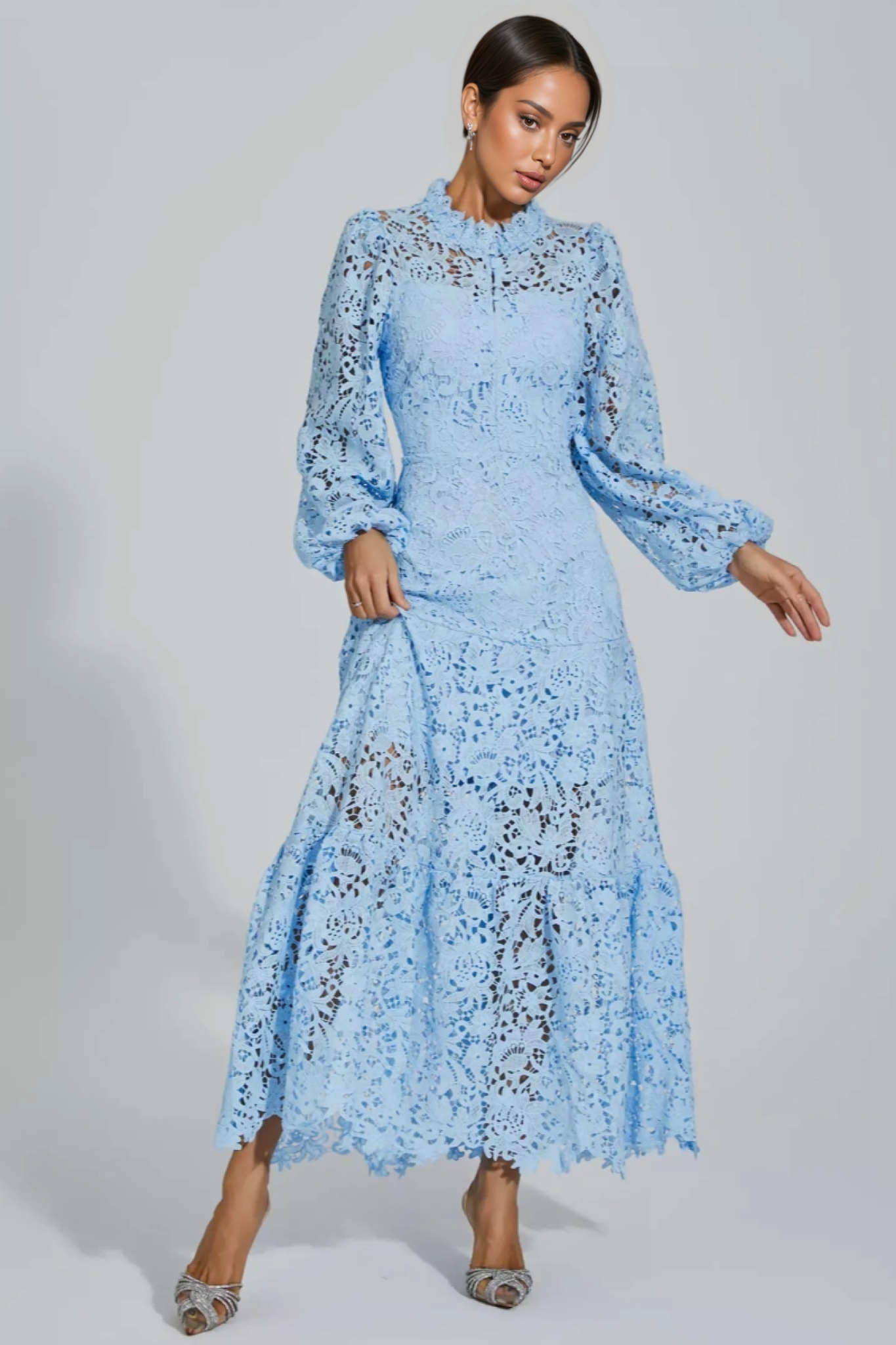 Noma Blue Cut Out Maxi Dress