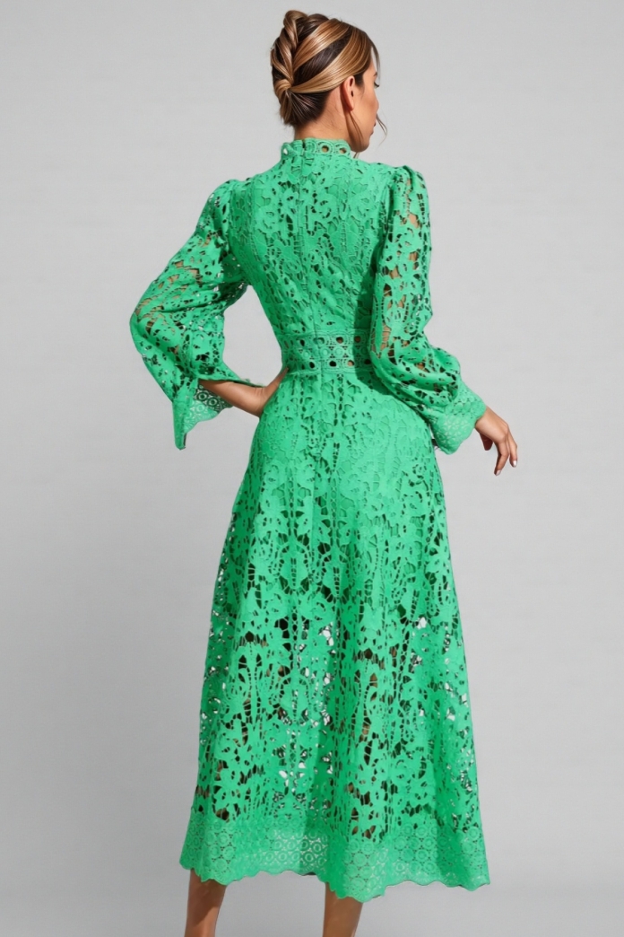 Keryn Green Lace Cutout Maxi Dress