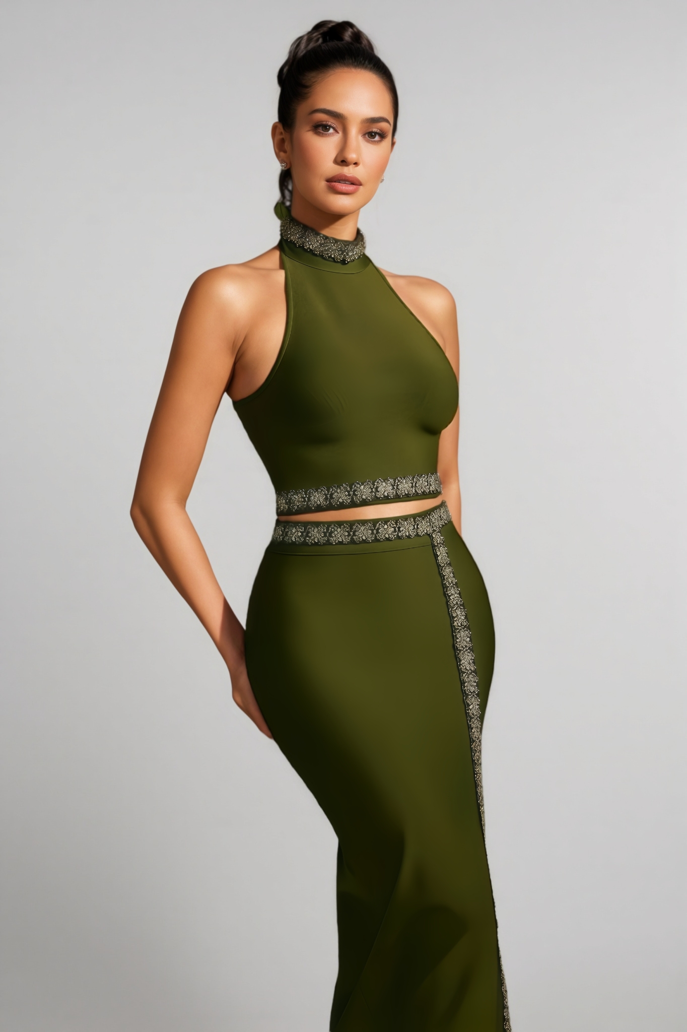 Pira Crystal Bandage Dress Set