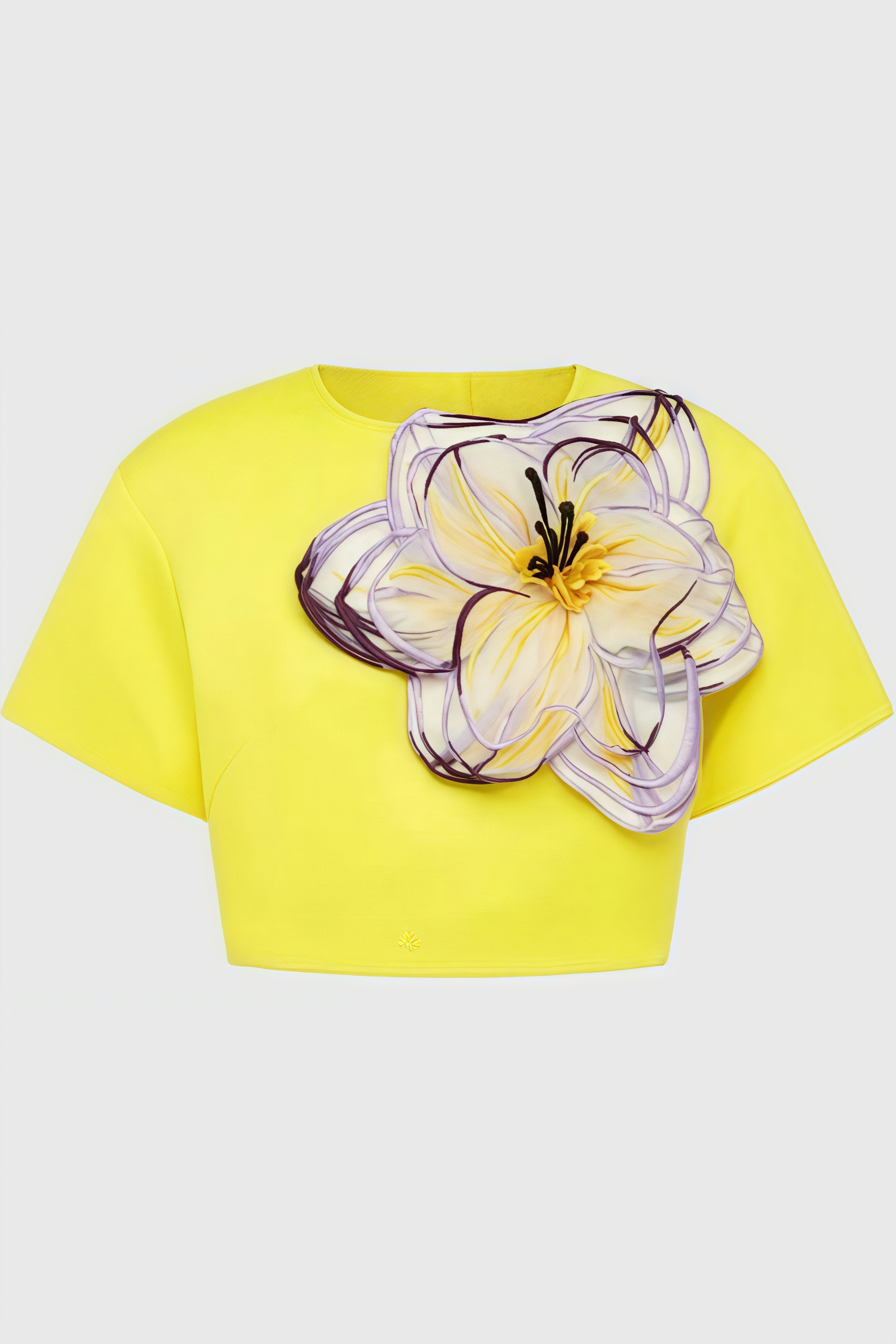 Hespet Yellow 3D Floral Maxi Dress Set