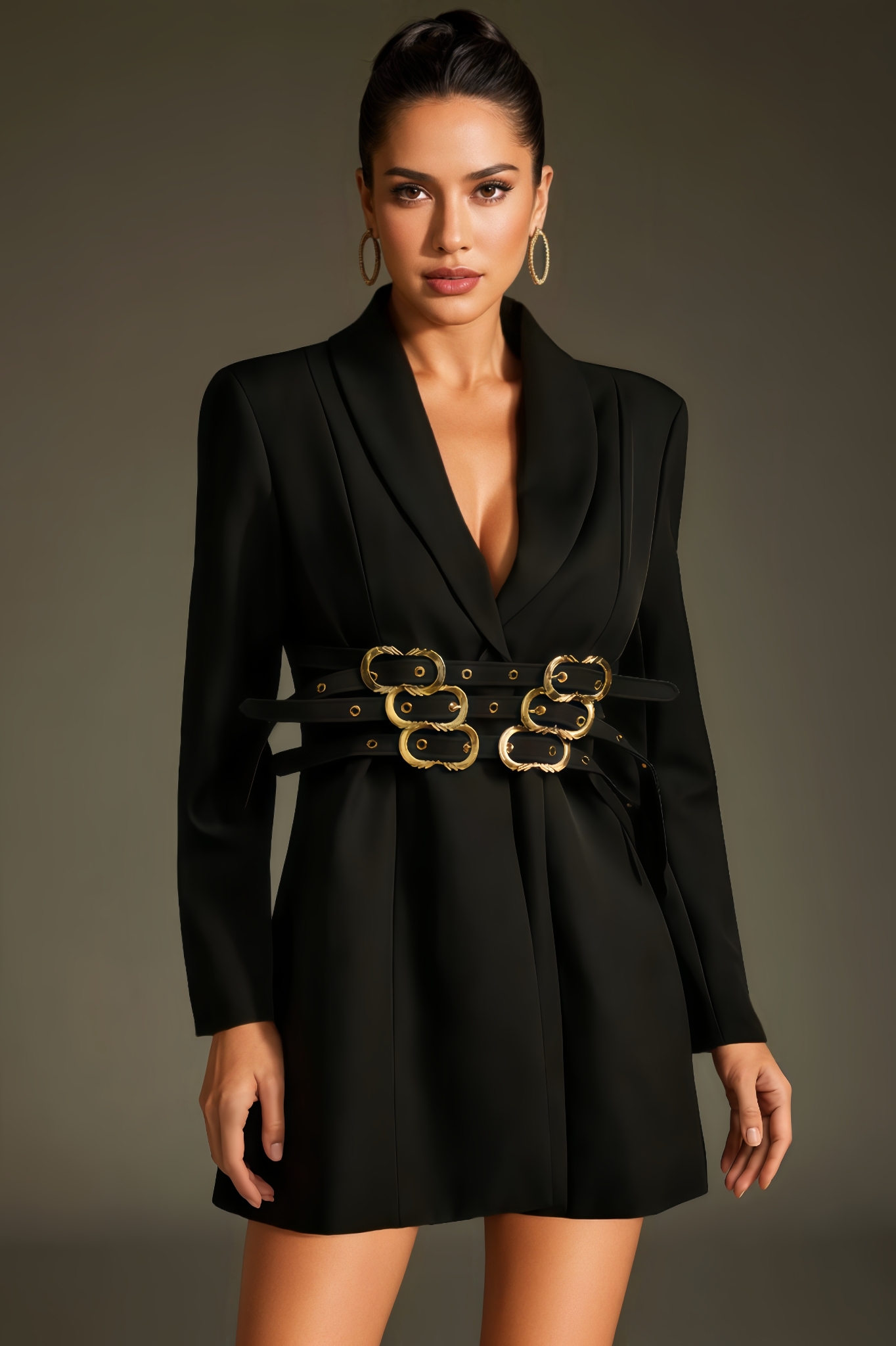 Kyli Long Sleeve Belted Blazer