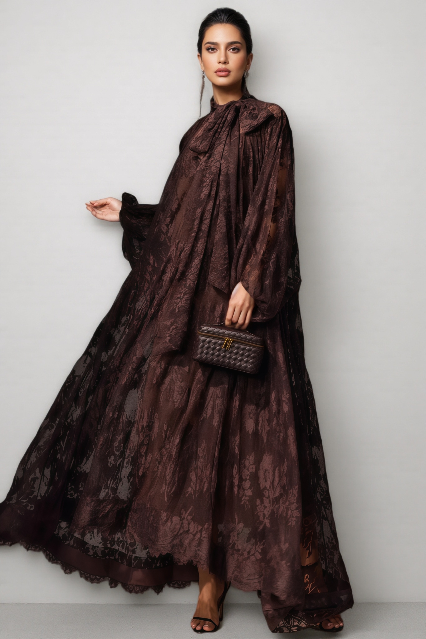 Melody Floral Lace Sheer Maxi Dress