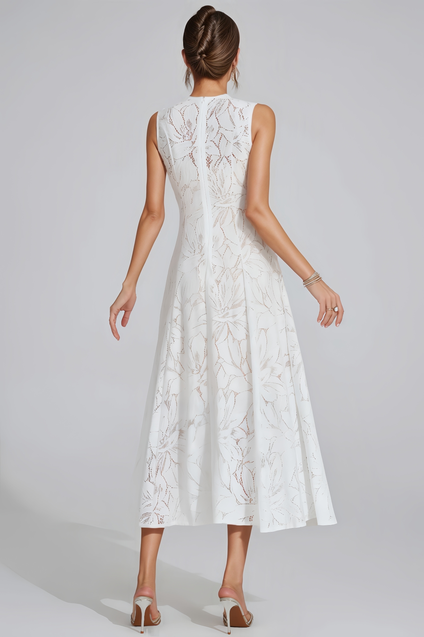 Alreem White Lace Maxi Dress