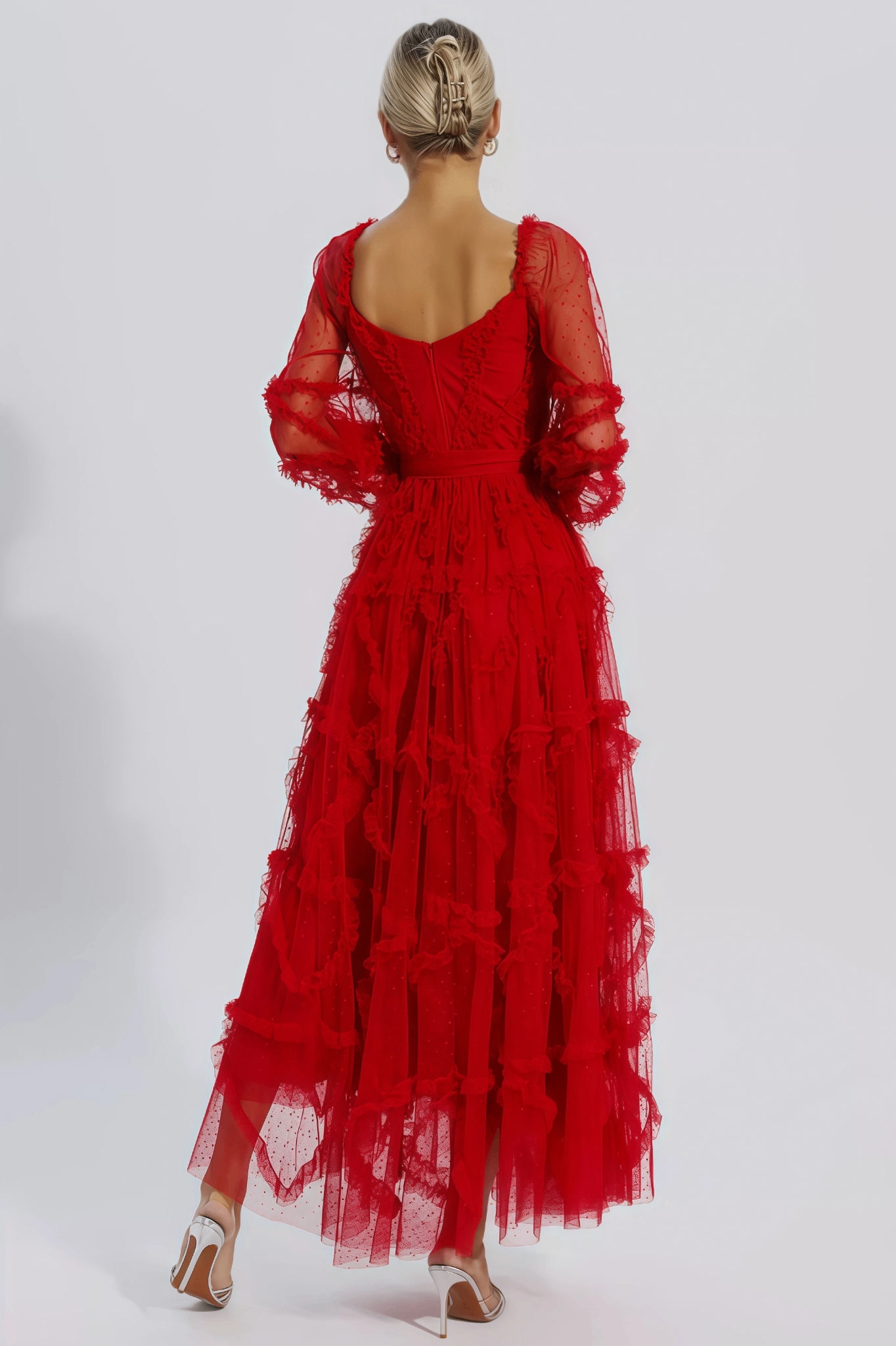 Bali Red Mesh Maxi Dress