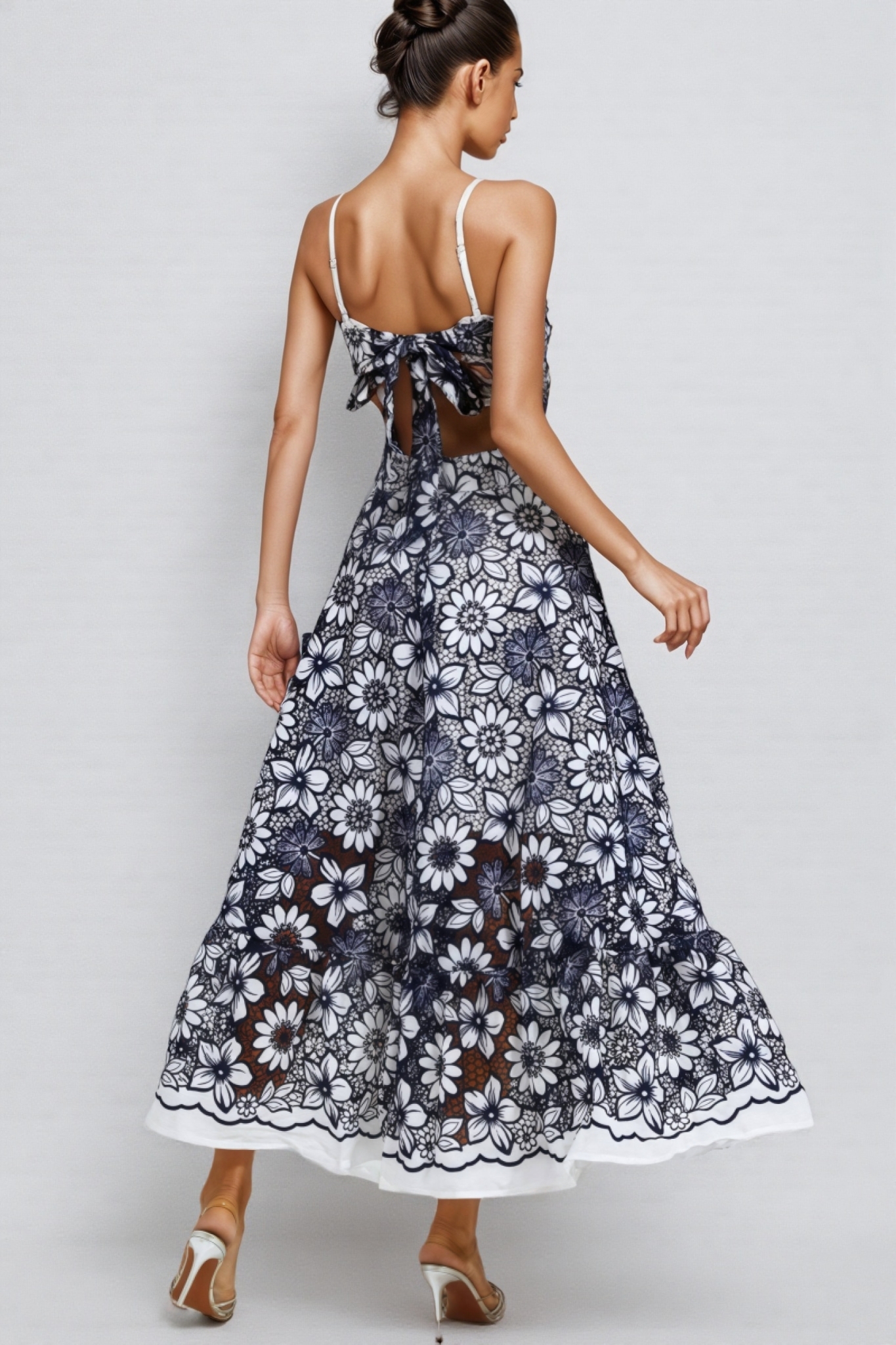 Percival Blue Cut Out Halter Maxi Dress