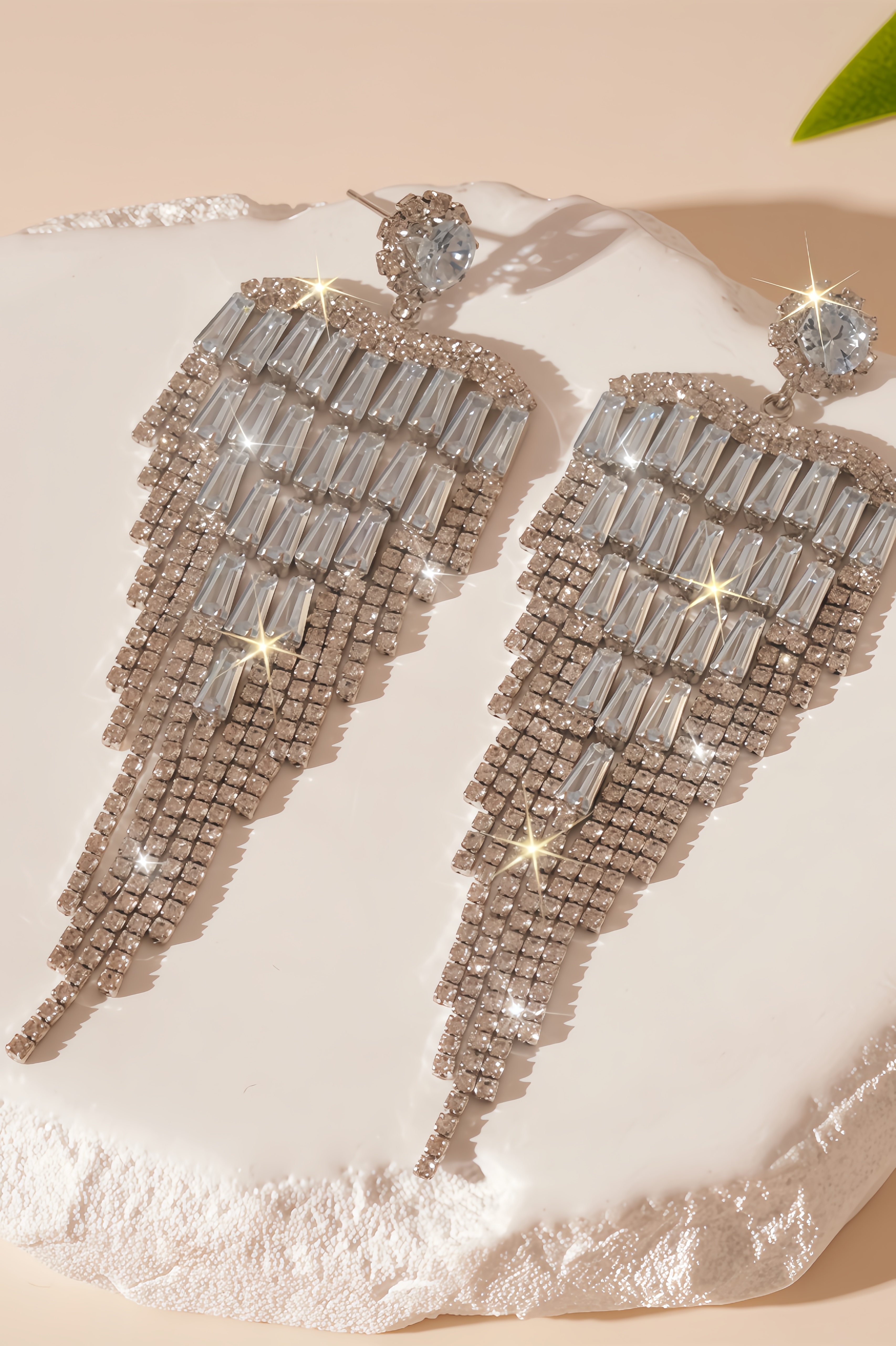 Deltly Diamond Tassels Earrings