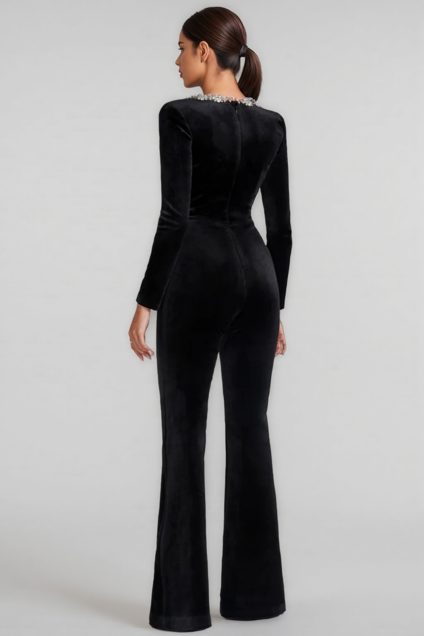 Magni Long Sleeve Studded Jumpsuit