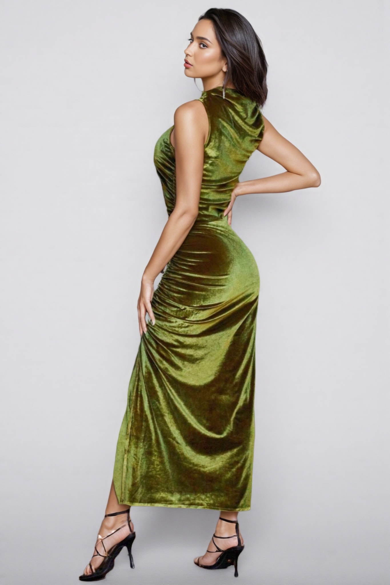 Iago Sleeveless Velvet Maxi Dress