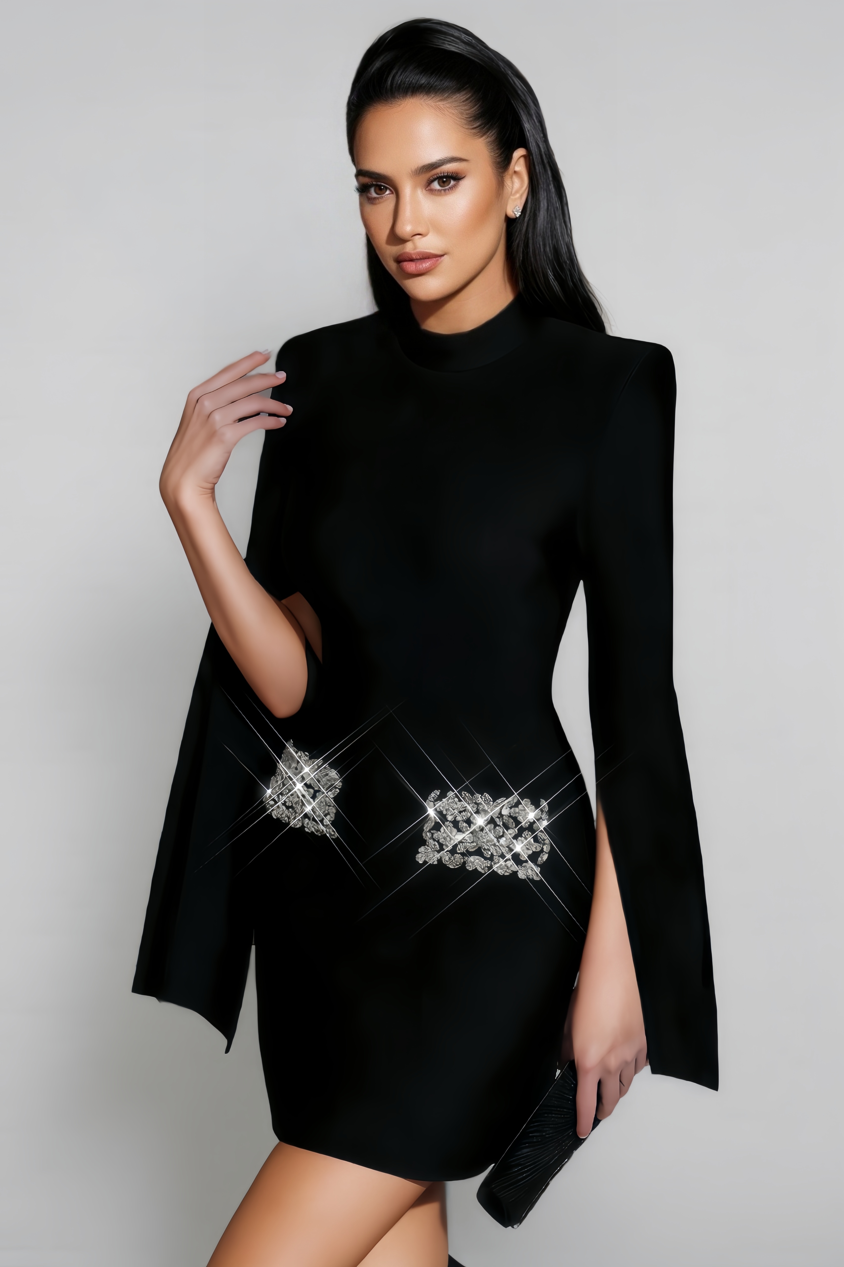 Brynd Bandage Diamond Mini Dress