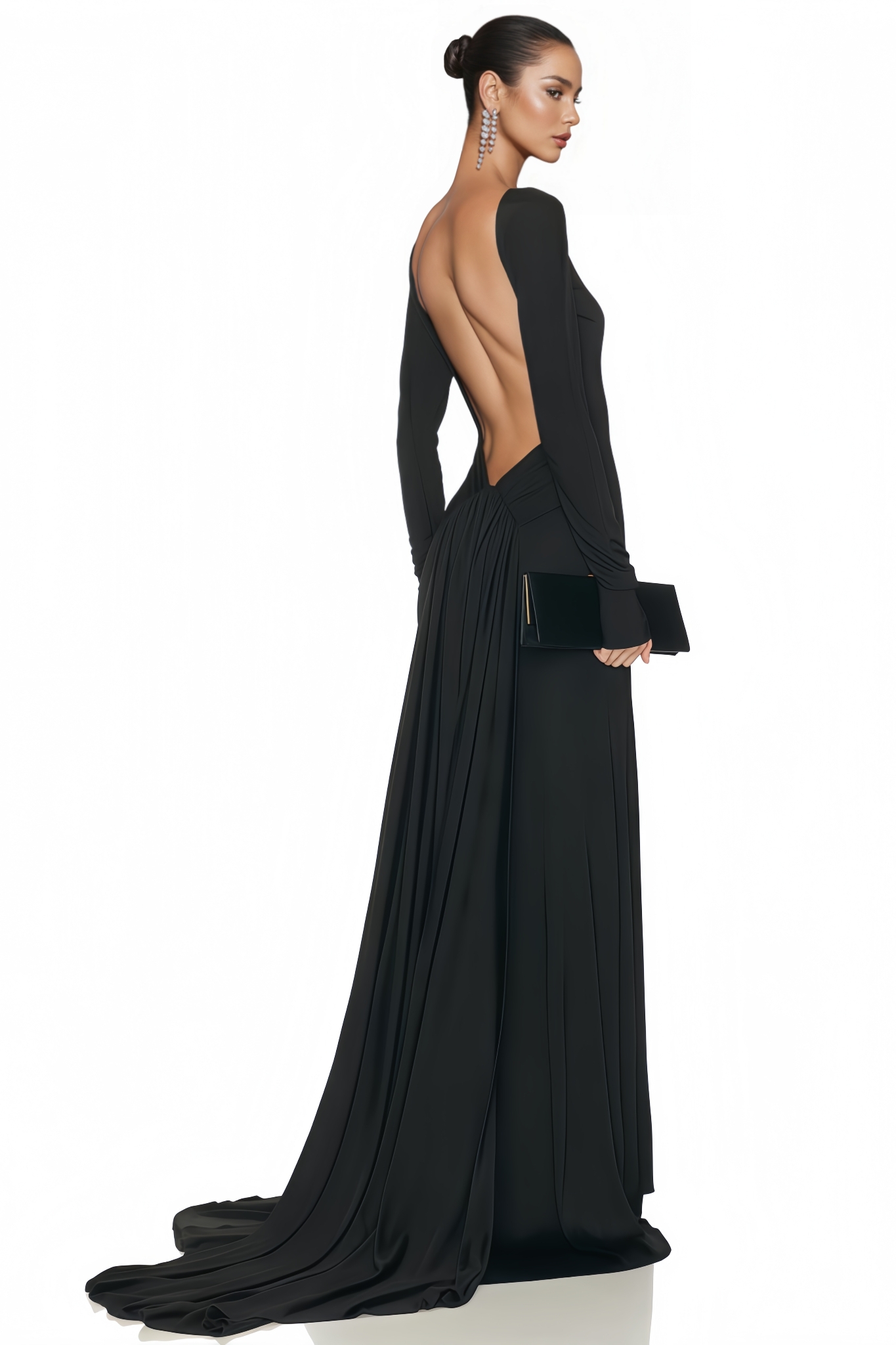 Ela Backless Streamer Maxi Dress