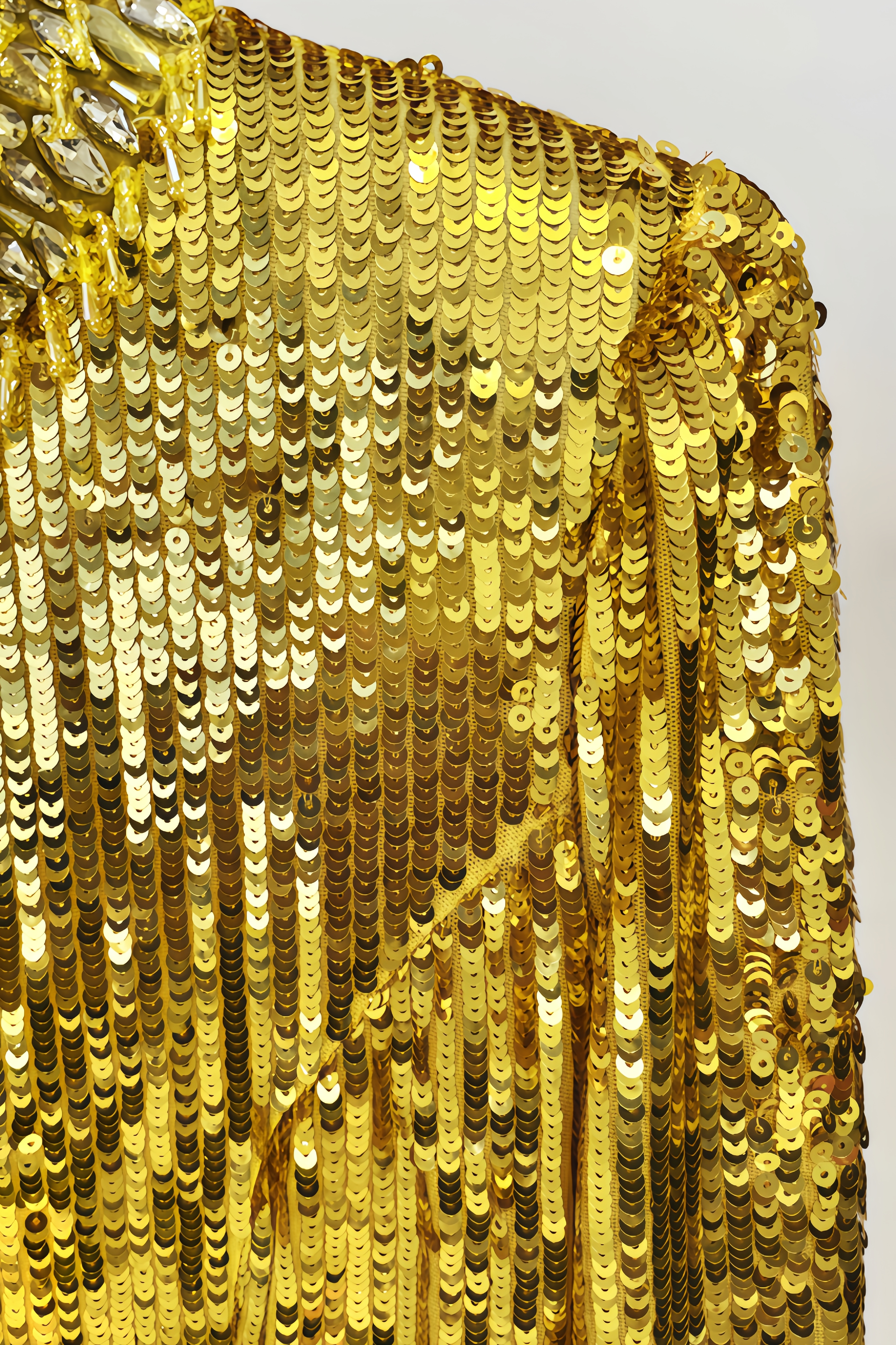 Xiacly Golden Sequin Maxi Dress