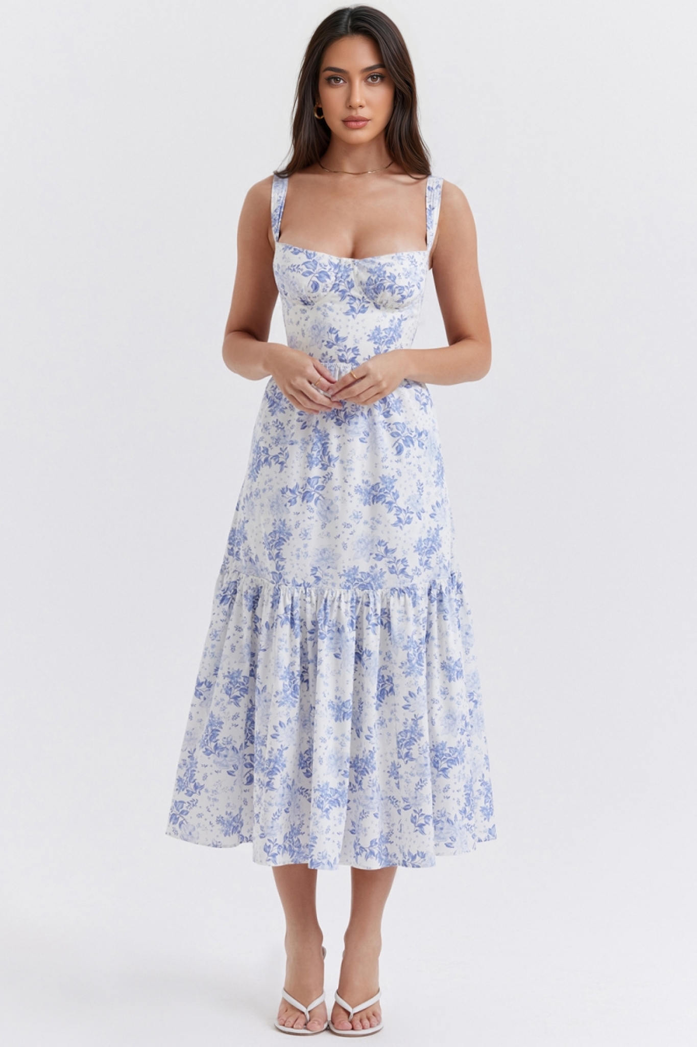 Pora A-line Floral Cake Maxi Dress