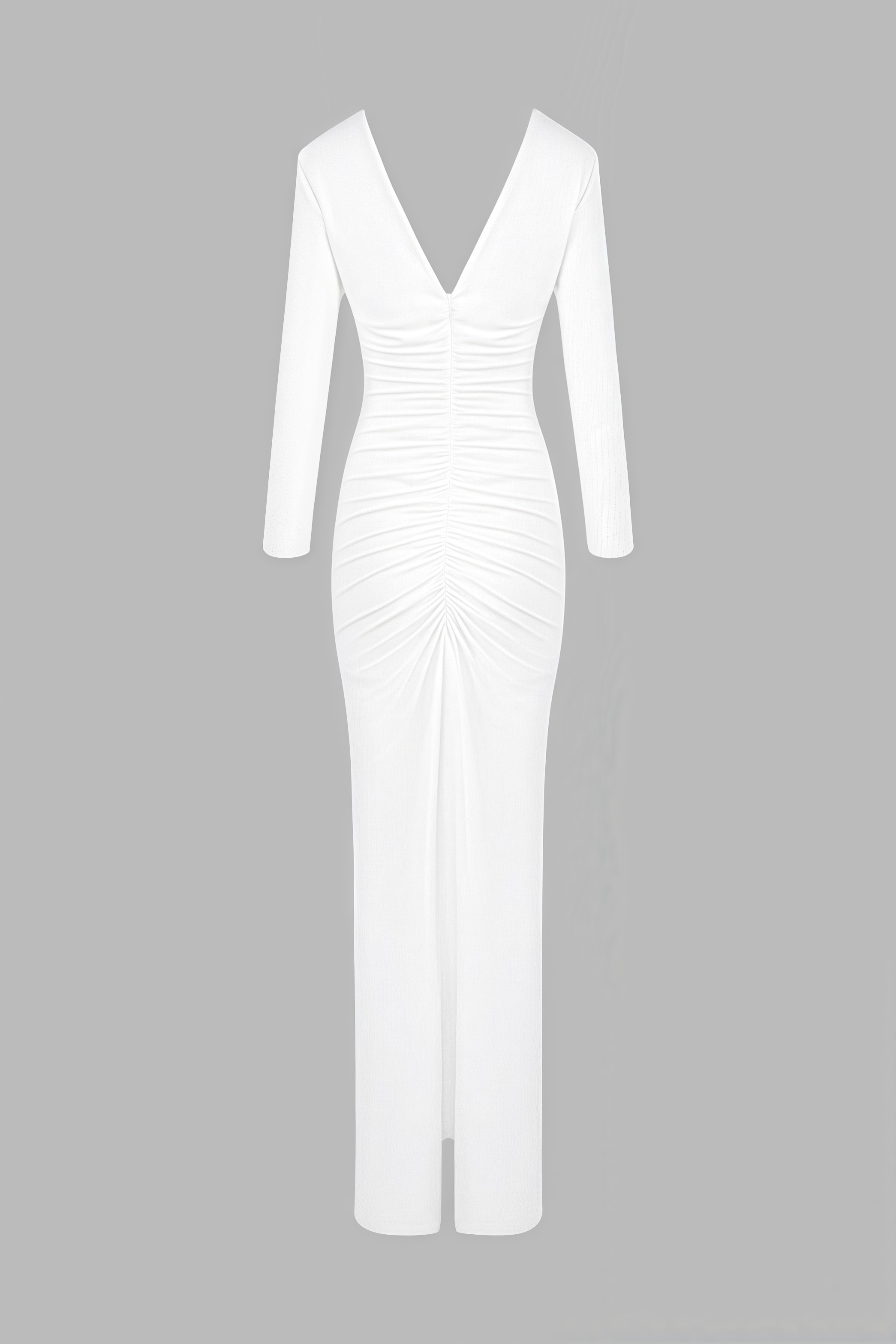 Vivialk V-neck 3D Flower Pleated Maxi Dress