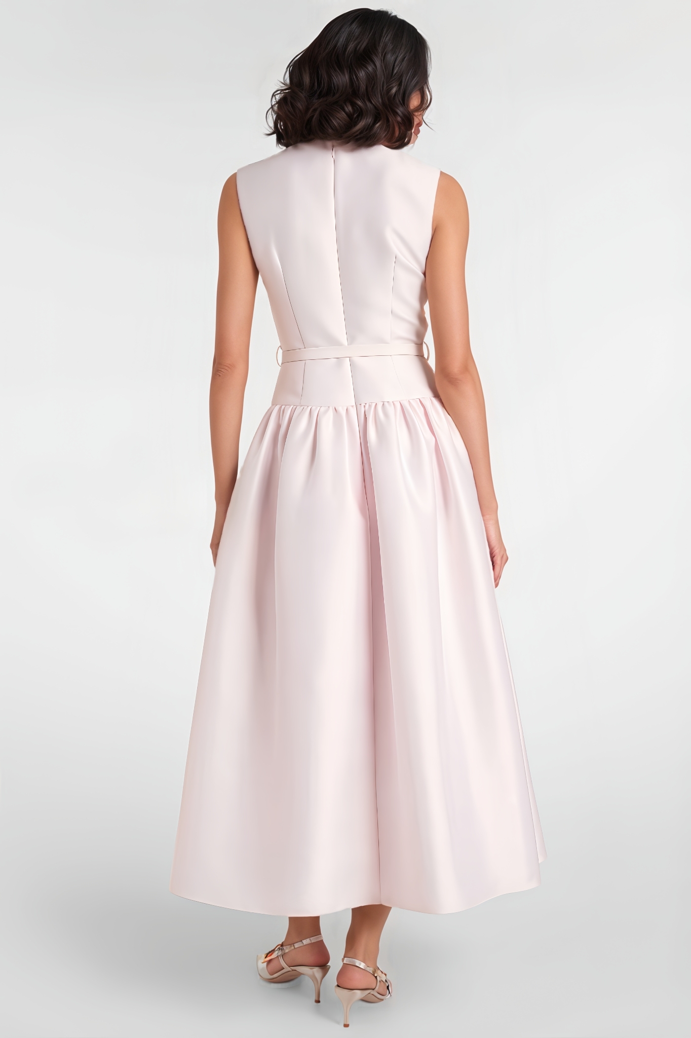 Reid Pink Midi Dress