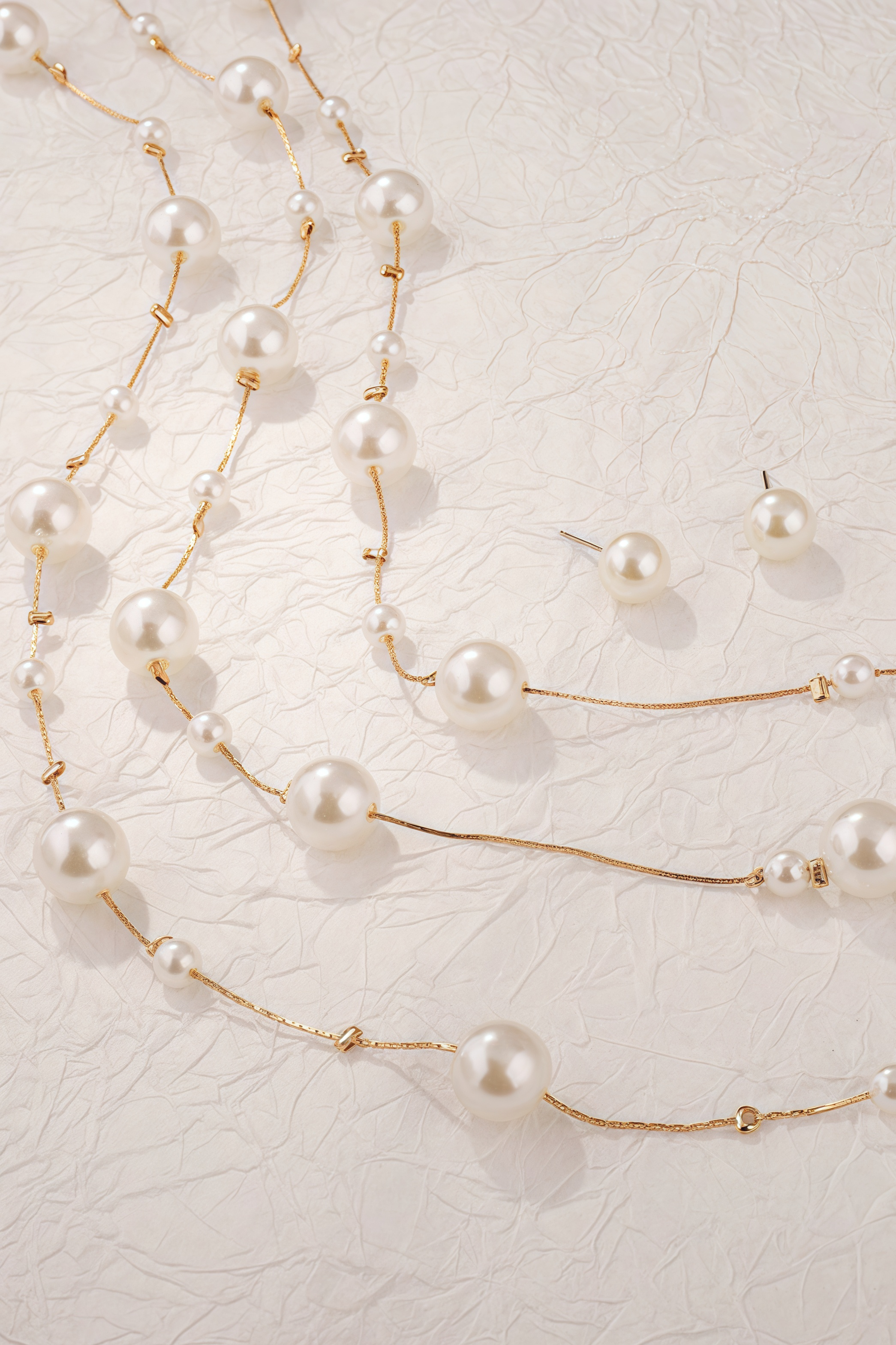 Eulalia Pearl Earrings Necklace Set