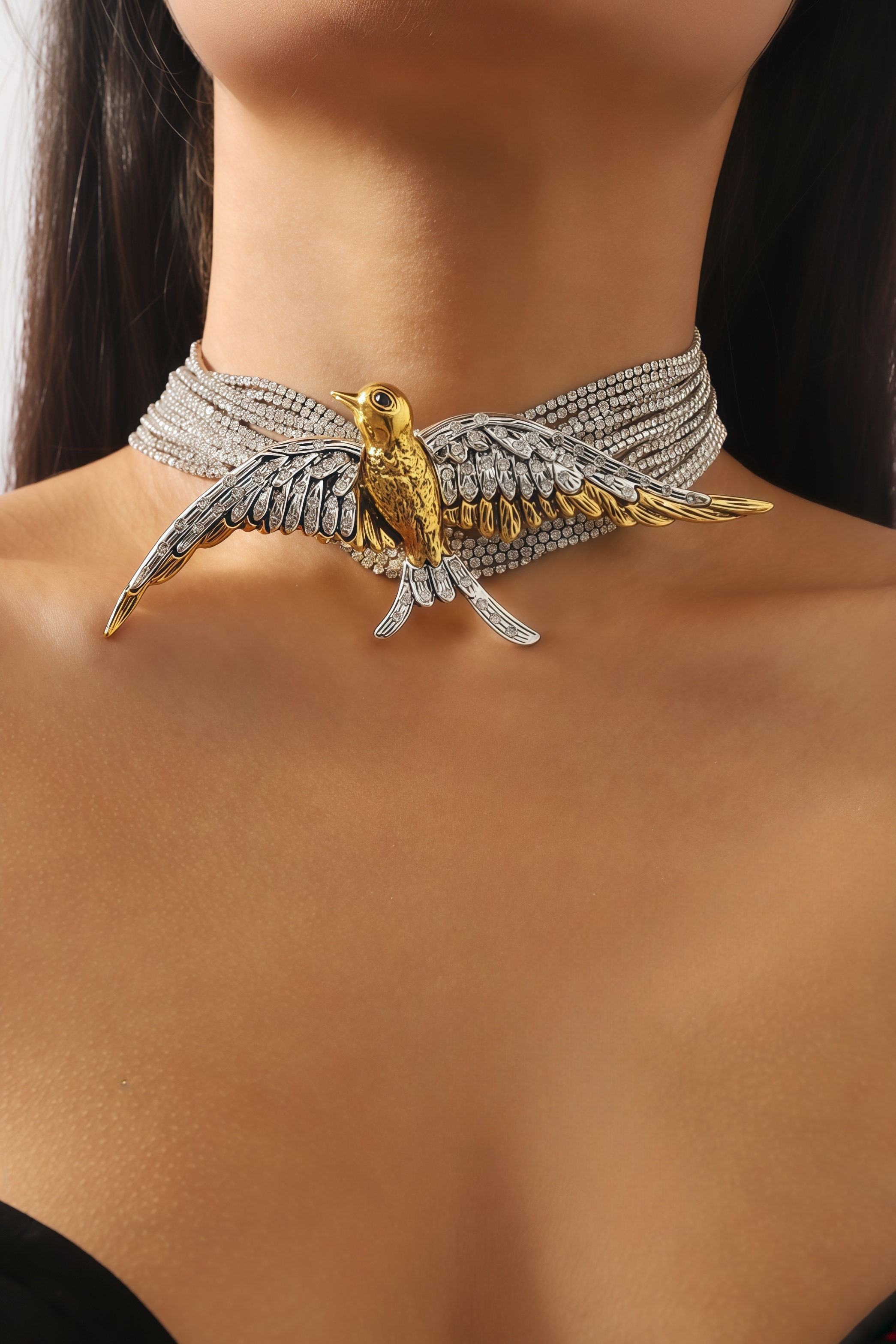 Casimir Swallow Full Diamond Necklace