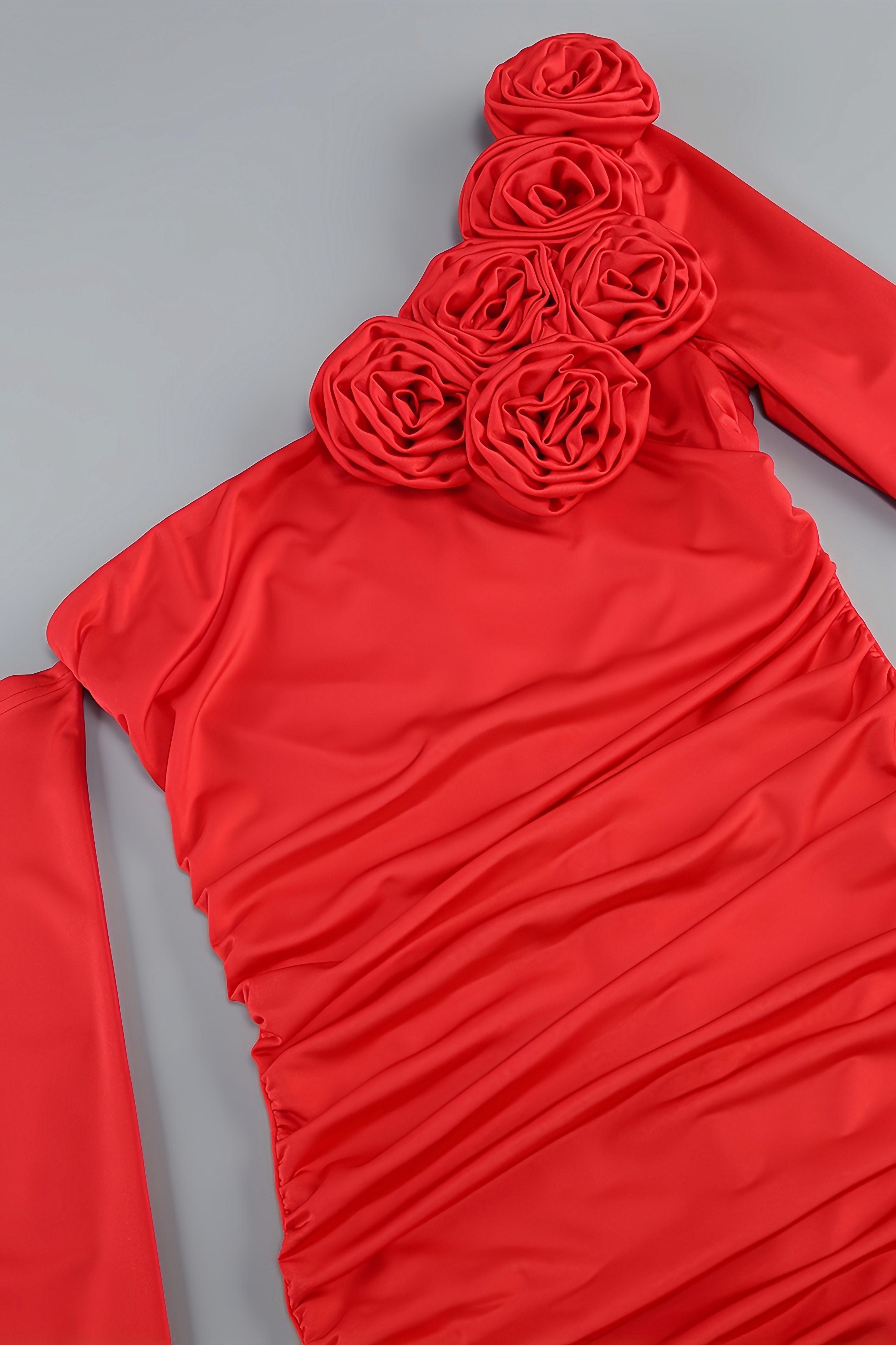 Isla 3D Floral Pleated Maxi Dress