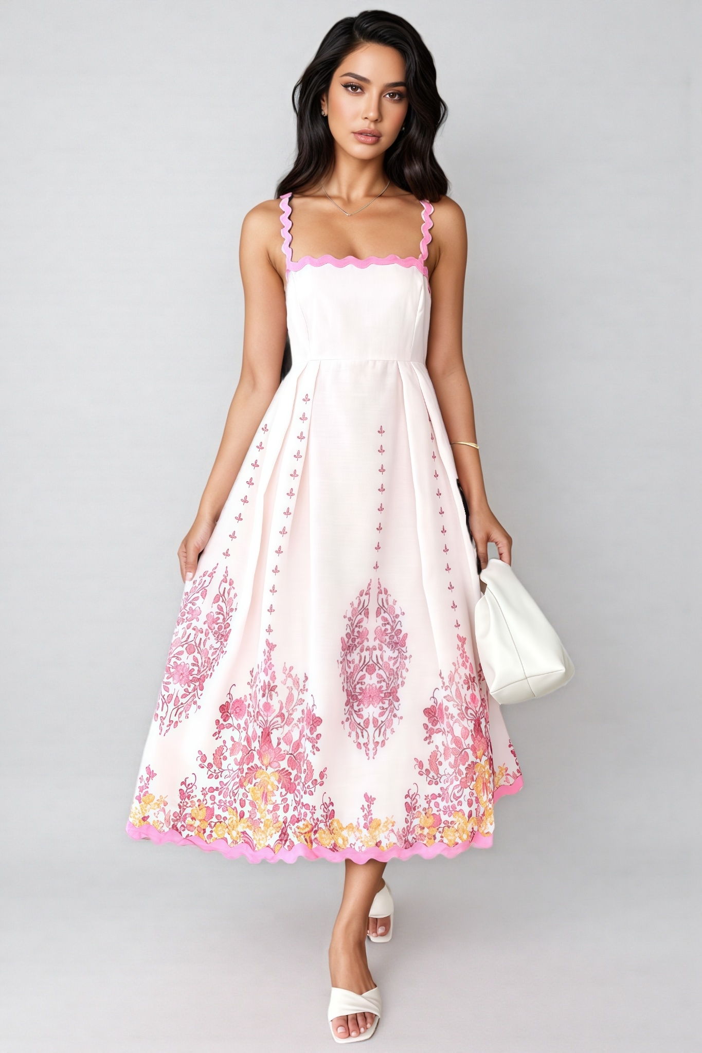 Nyssa Wave Skirt Halter Maxi Dress