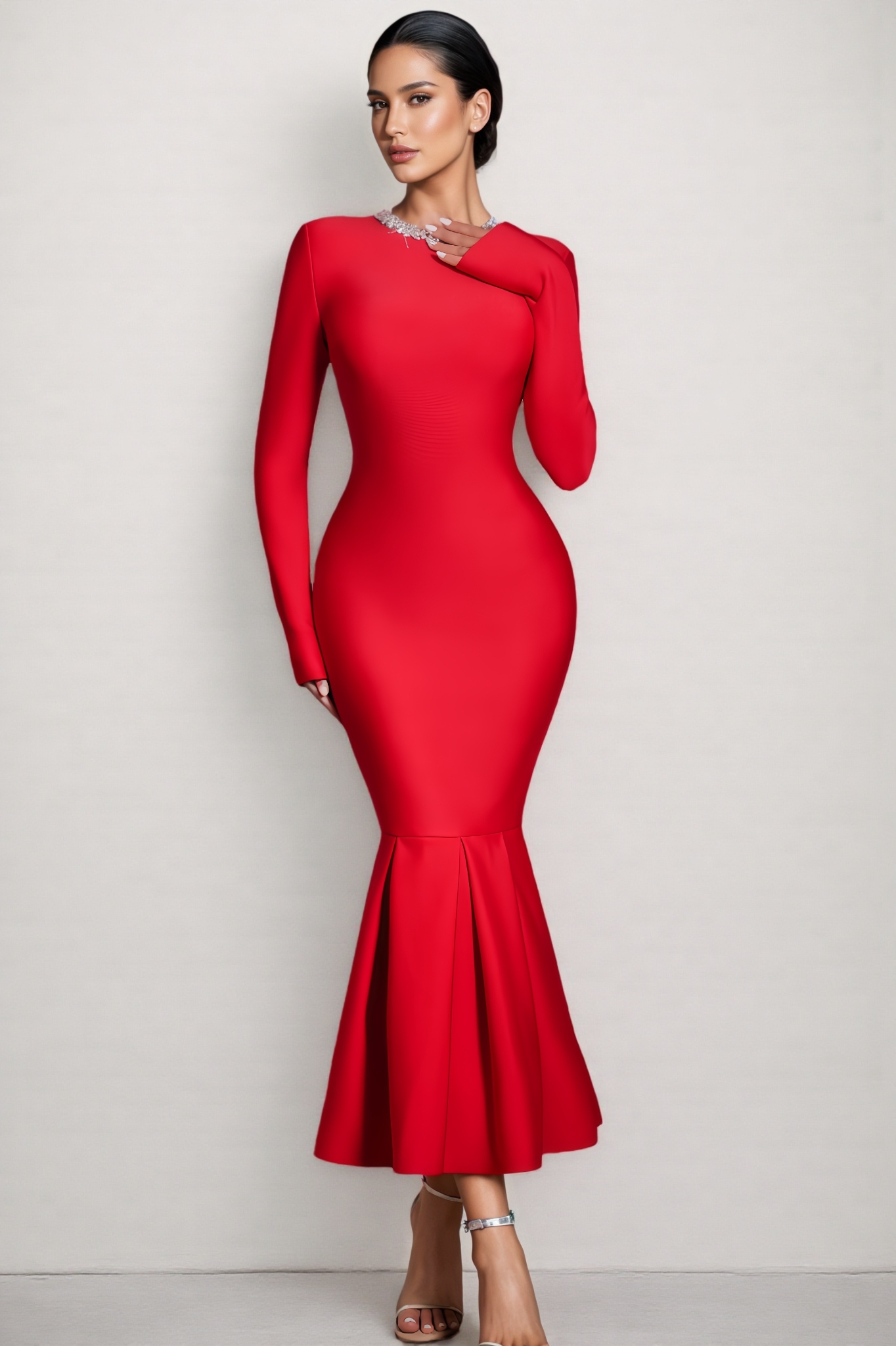 Lara Fitted Bandage Maxi Dress