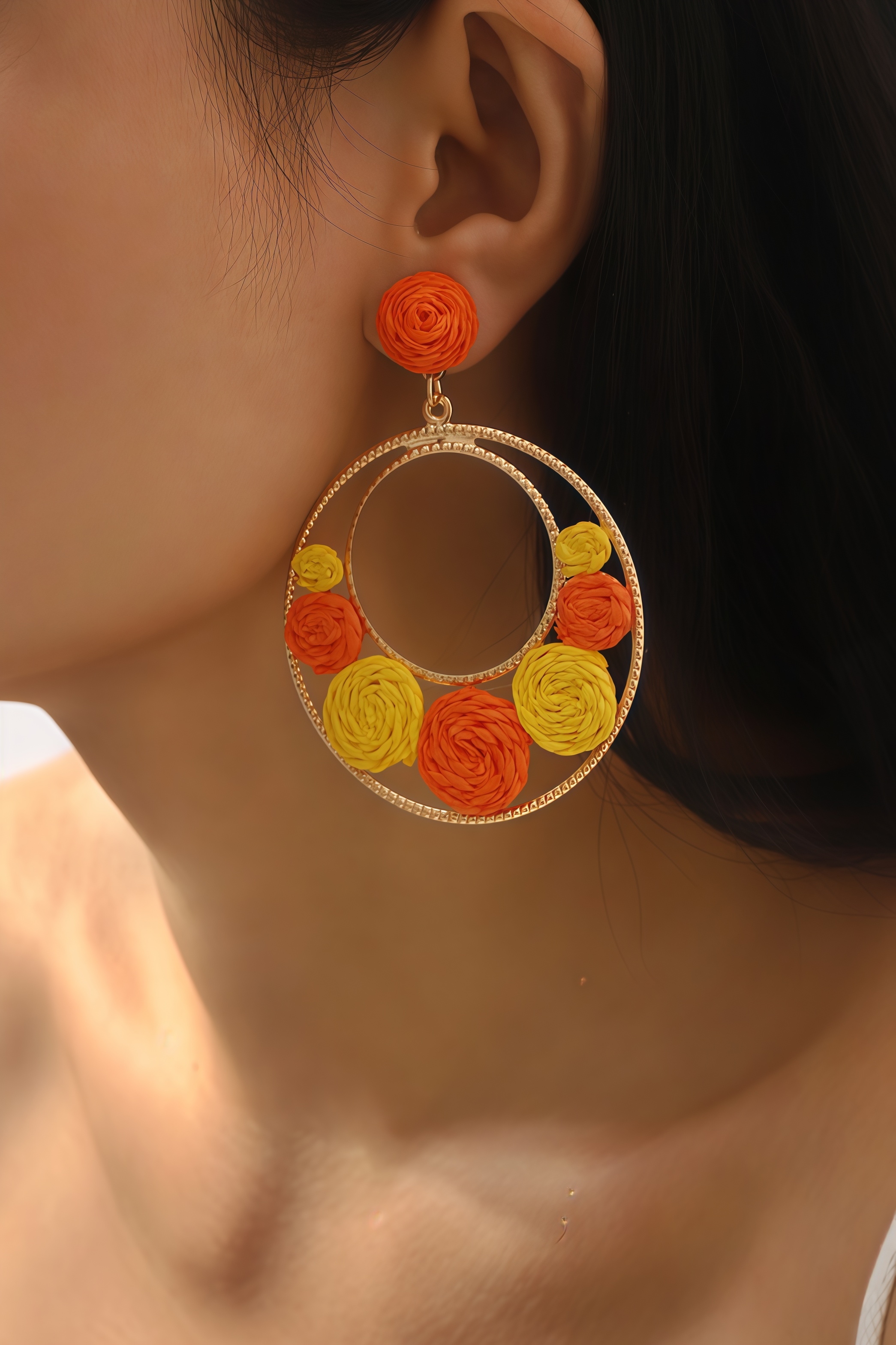 Naidt Lafite Grass Geometric Weaving Earrings