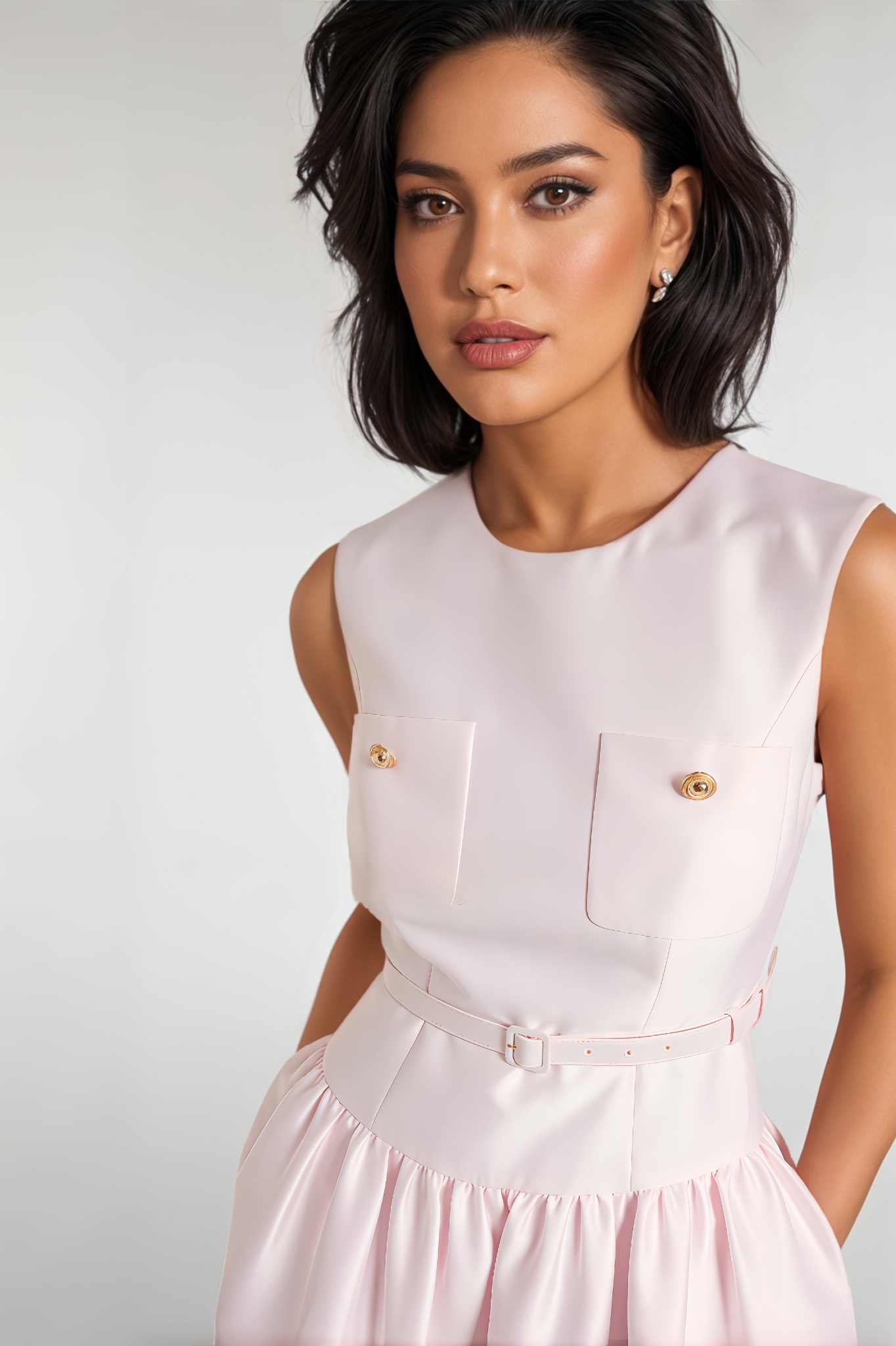 Reid Pink Midi Dress