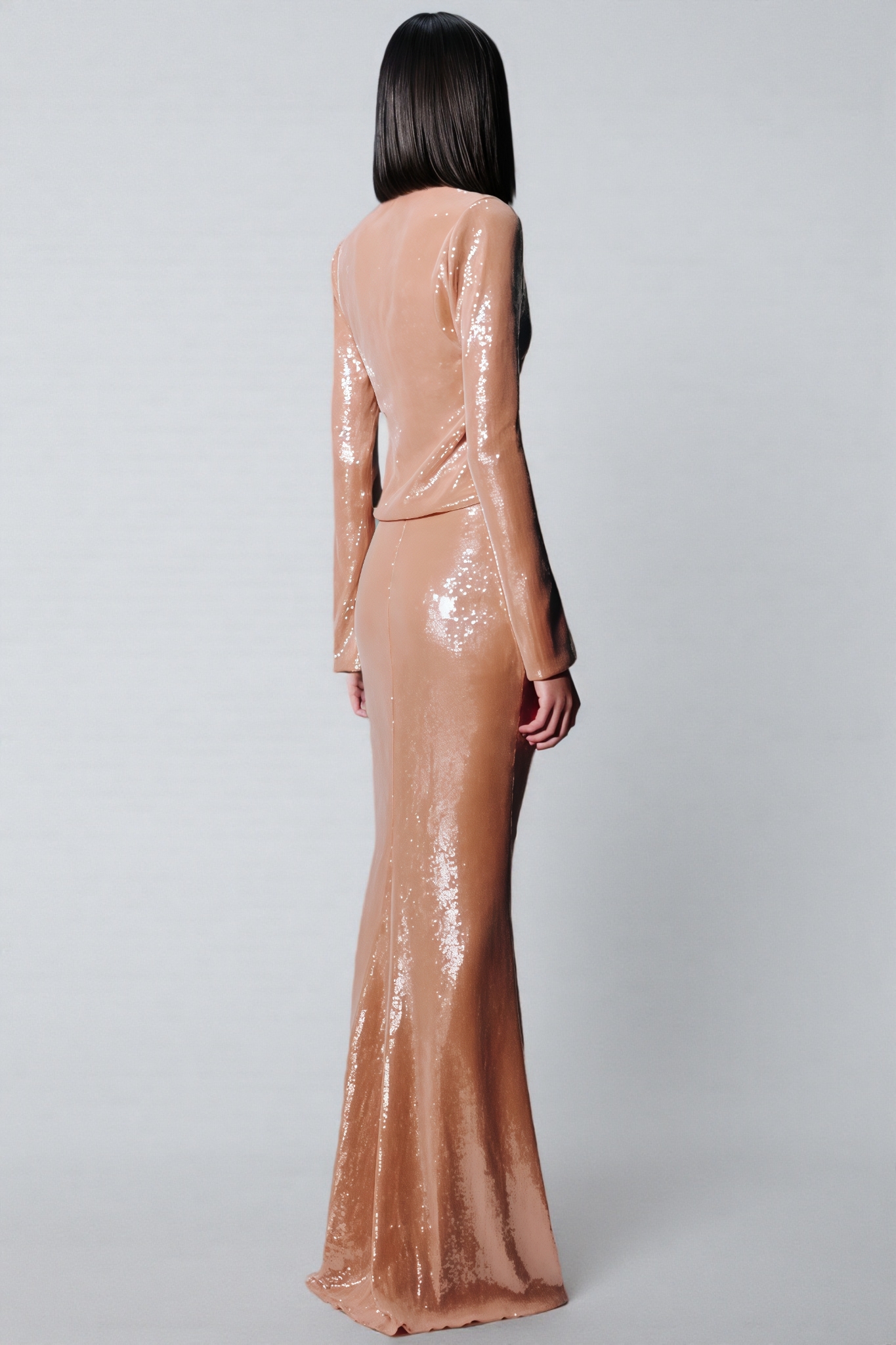 Jacksda Sequined Fishtail Maxi Dress Set