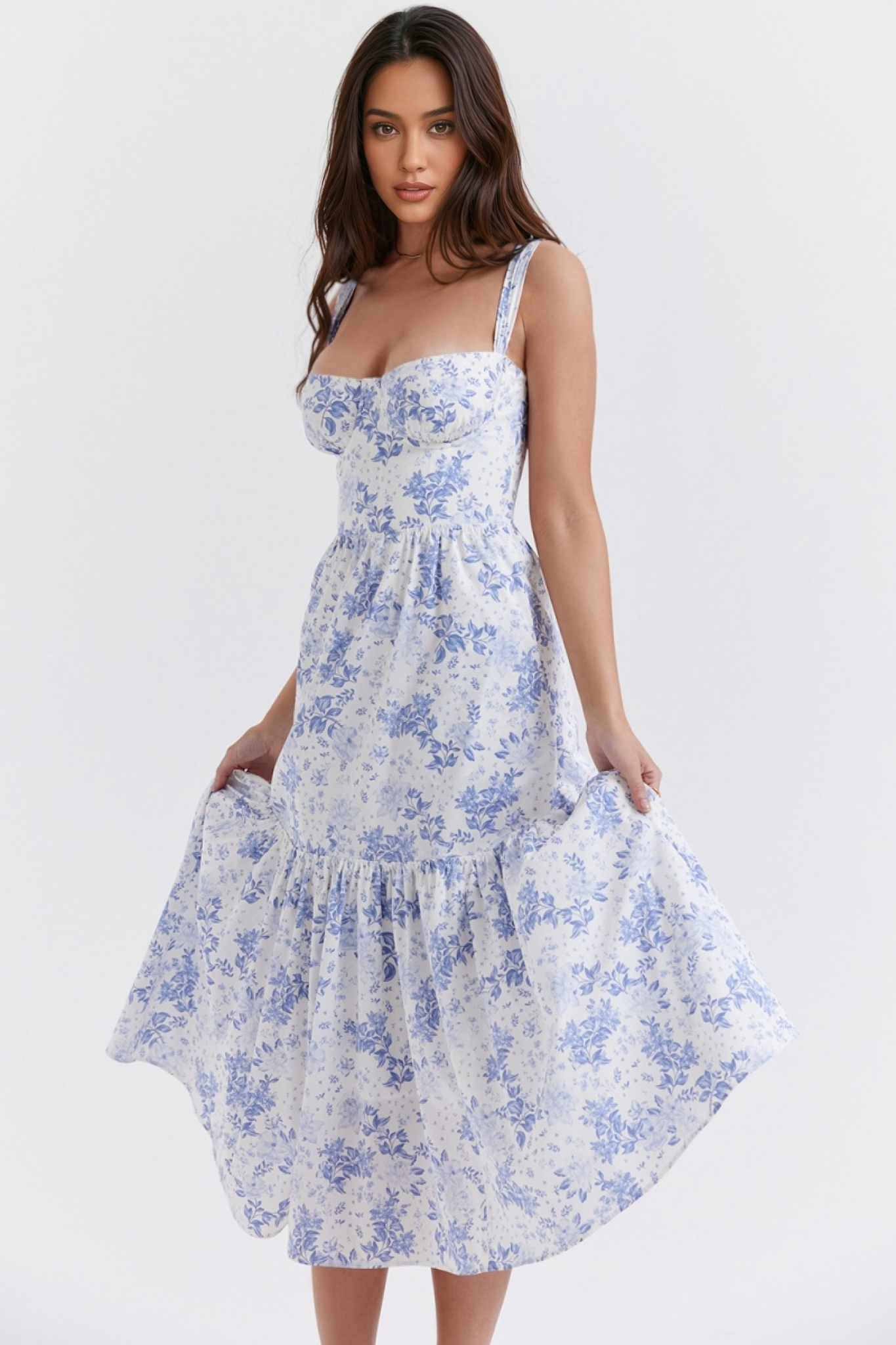 Pora A-line Floral Cake Maxi Dress