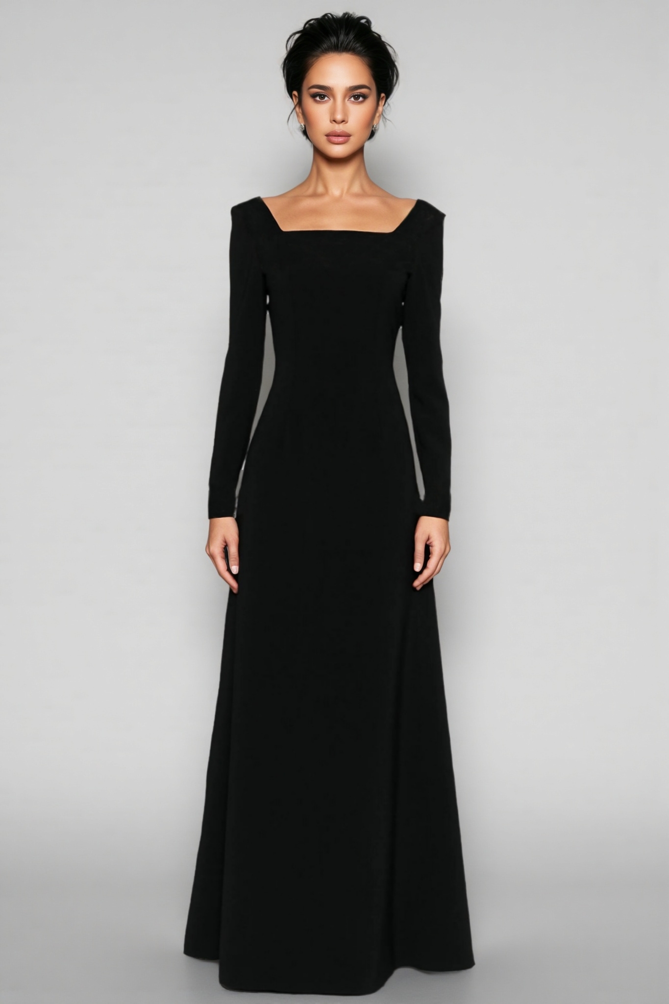 Amai Solid Colour A-line Maxi Dress