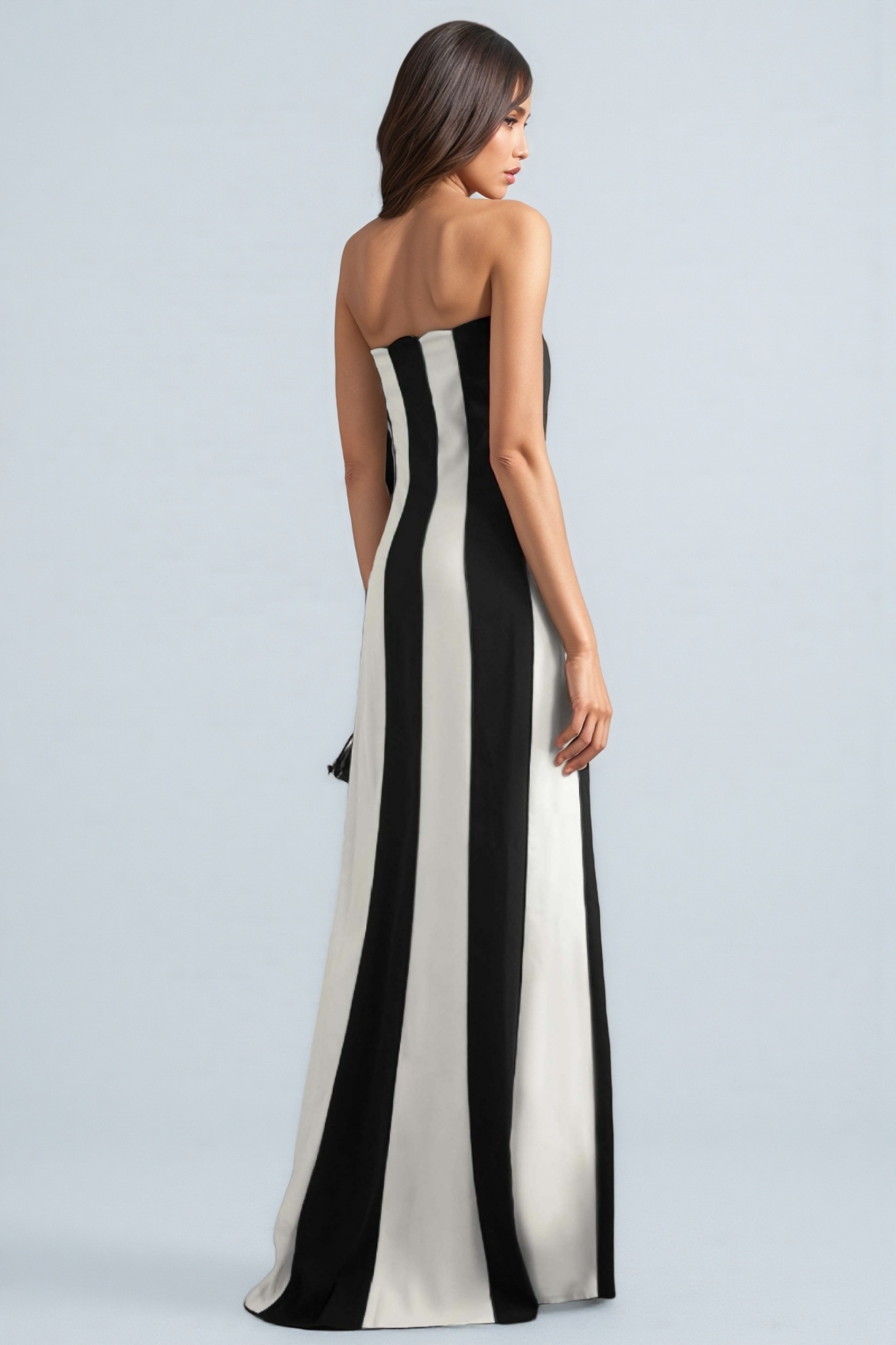 Ulani Strapless Striped Maxi Dress