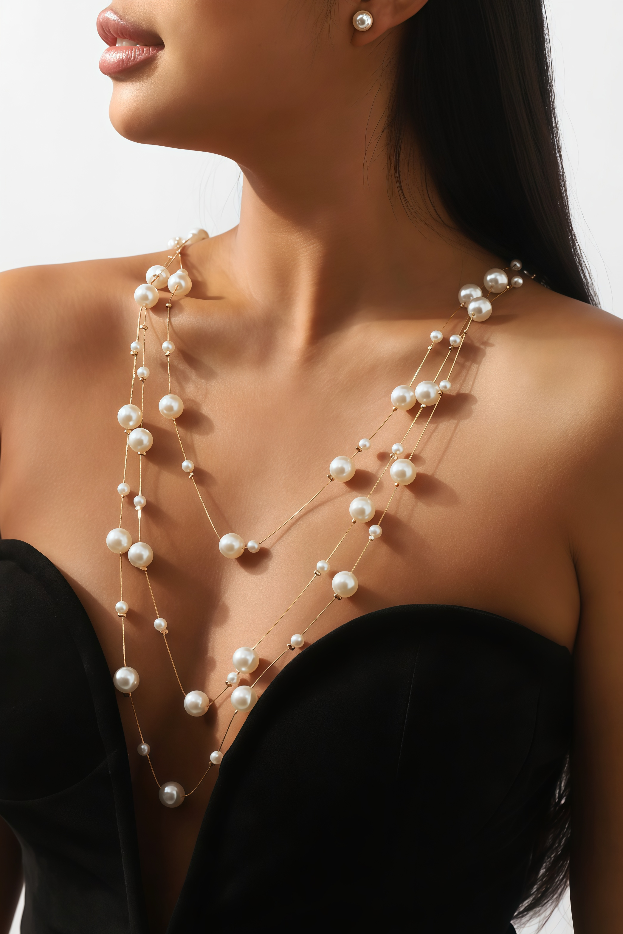 Eulalia Pearl Earrings Necklace Set